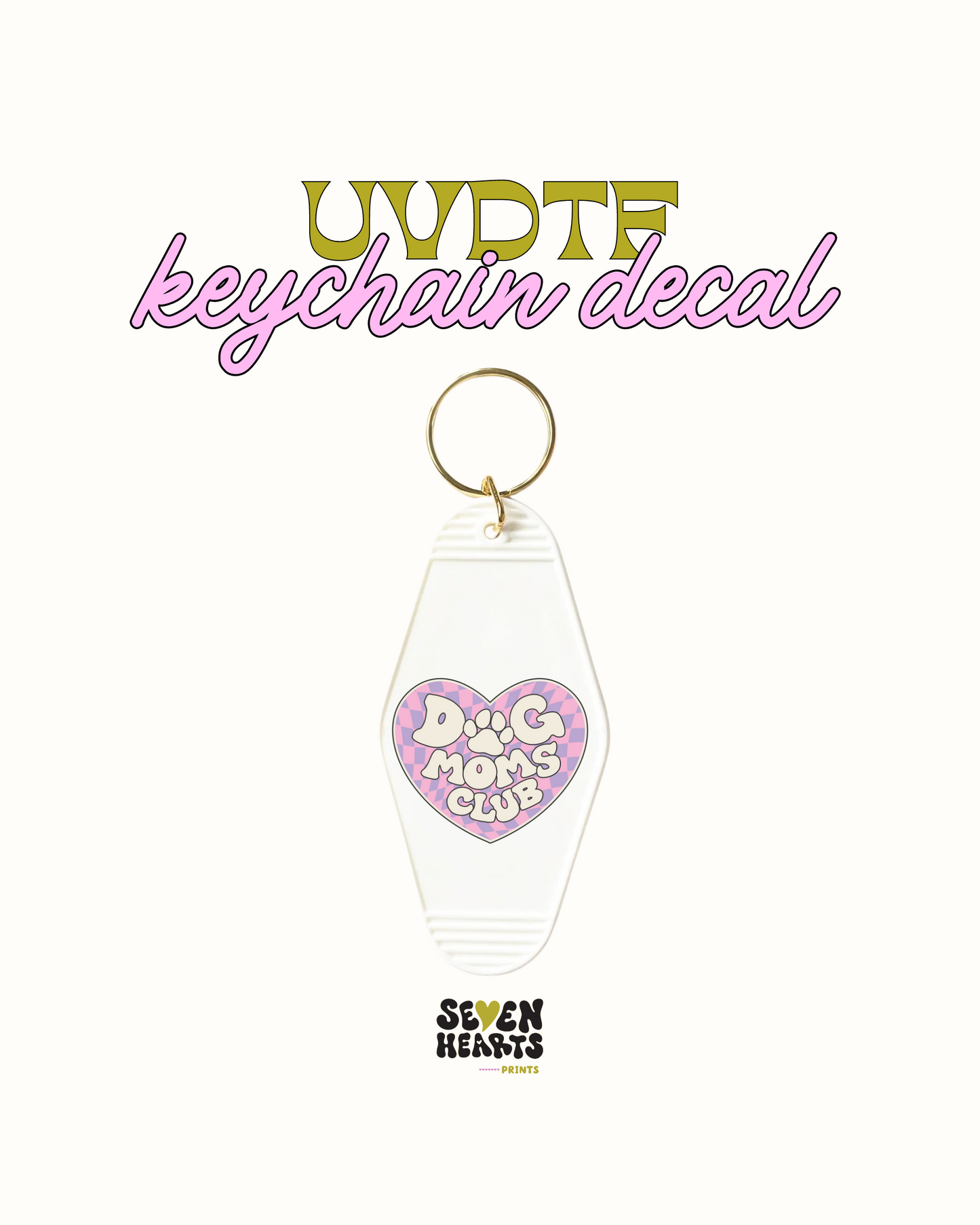 Dog mom club - UVDTF Keychain