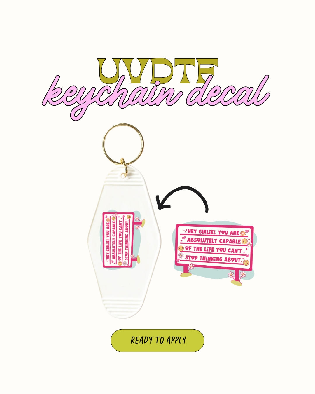 Girls are absolutely capable - UVDTF Keychain