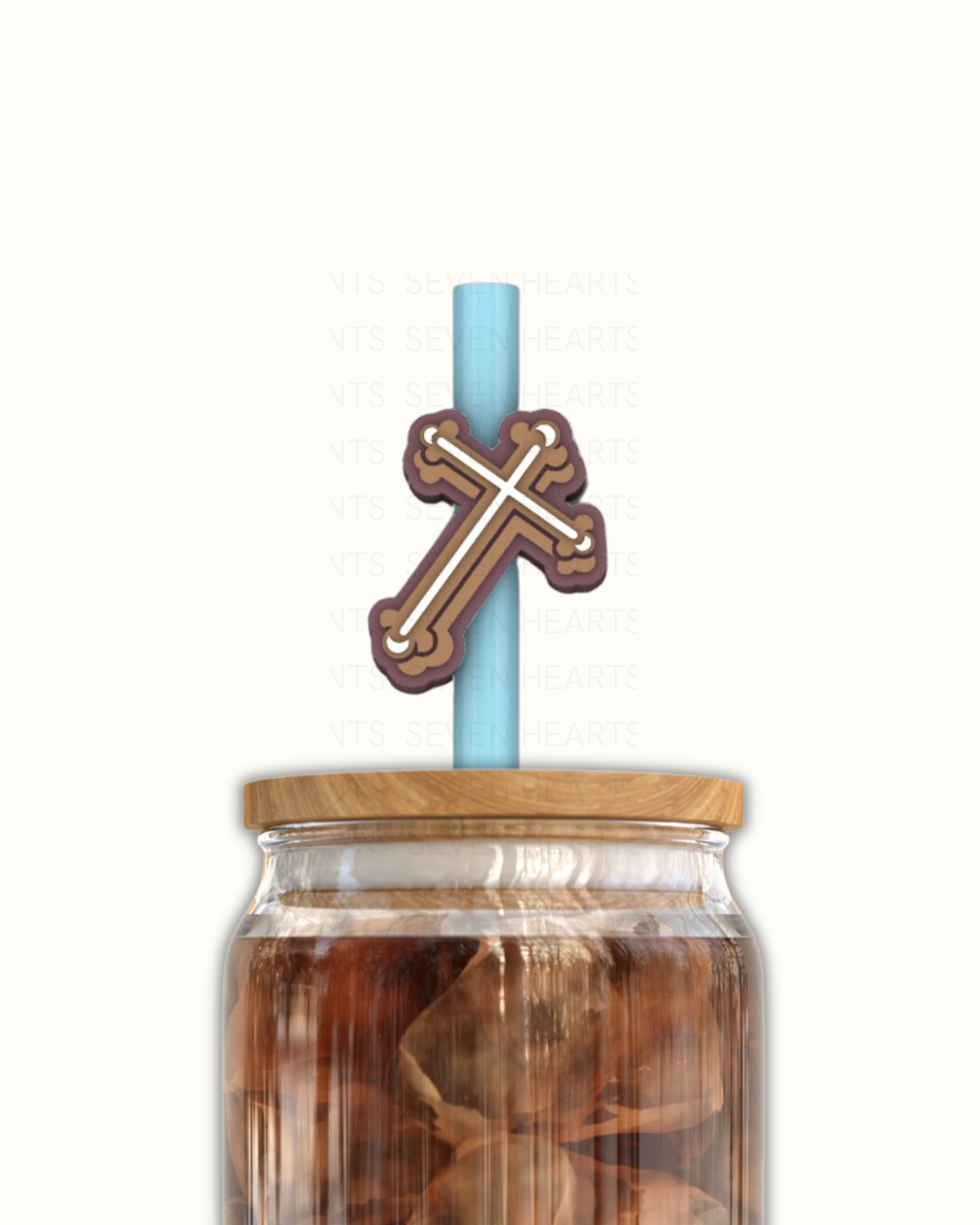 Cross 3D Straw Topper