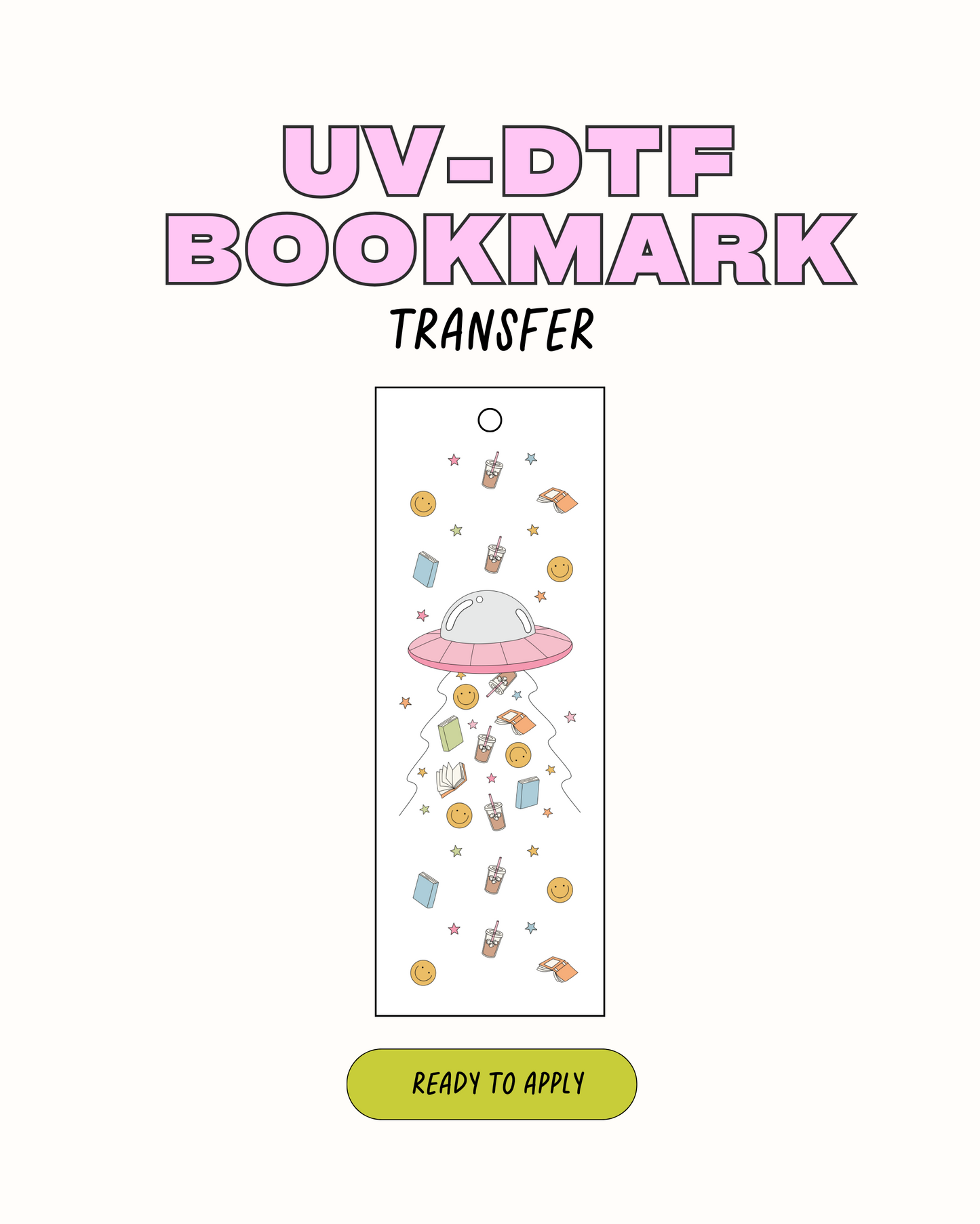 Astro books - UVDTF Bookmark Decal UVDTF