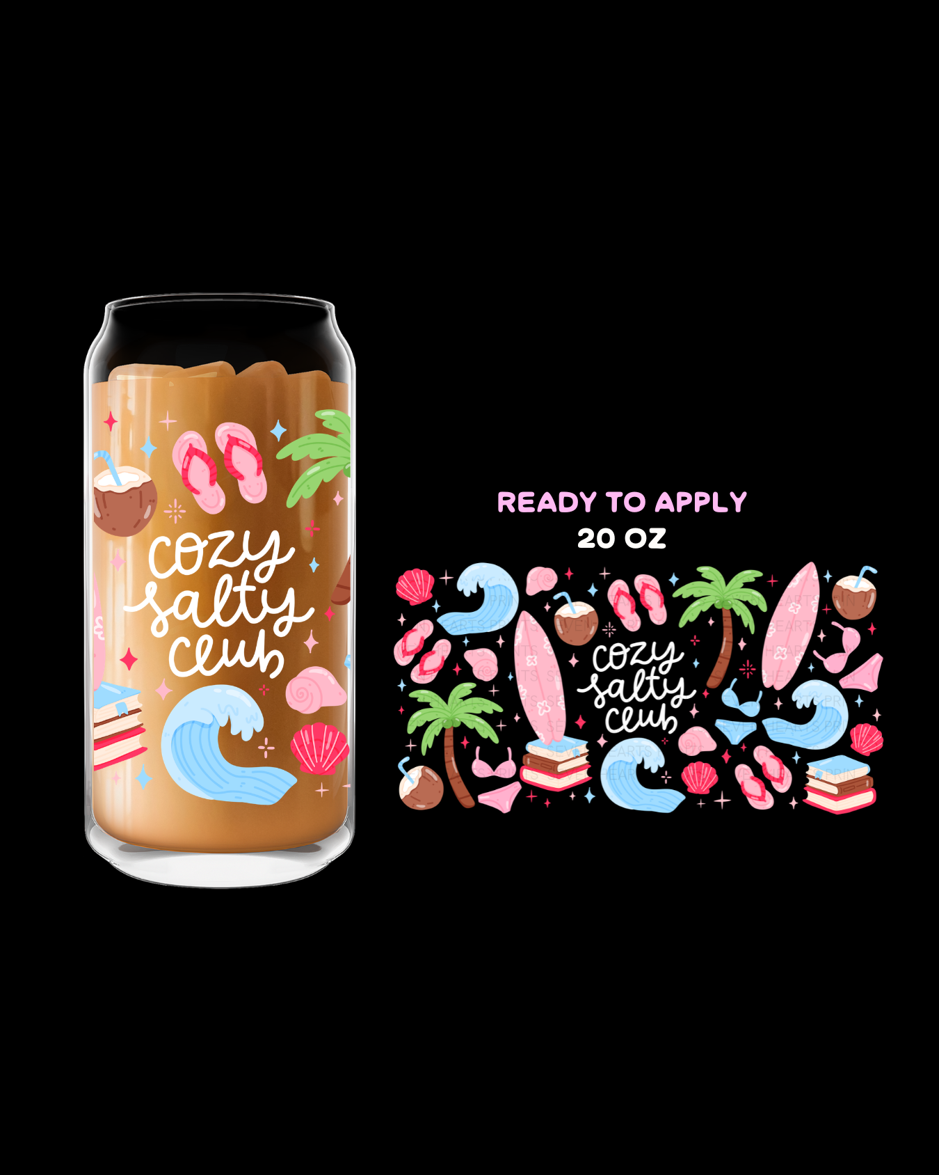 Cozy salty club - UVDTF 20oz Cup Wrap