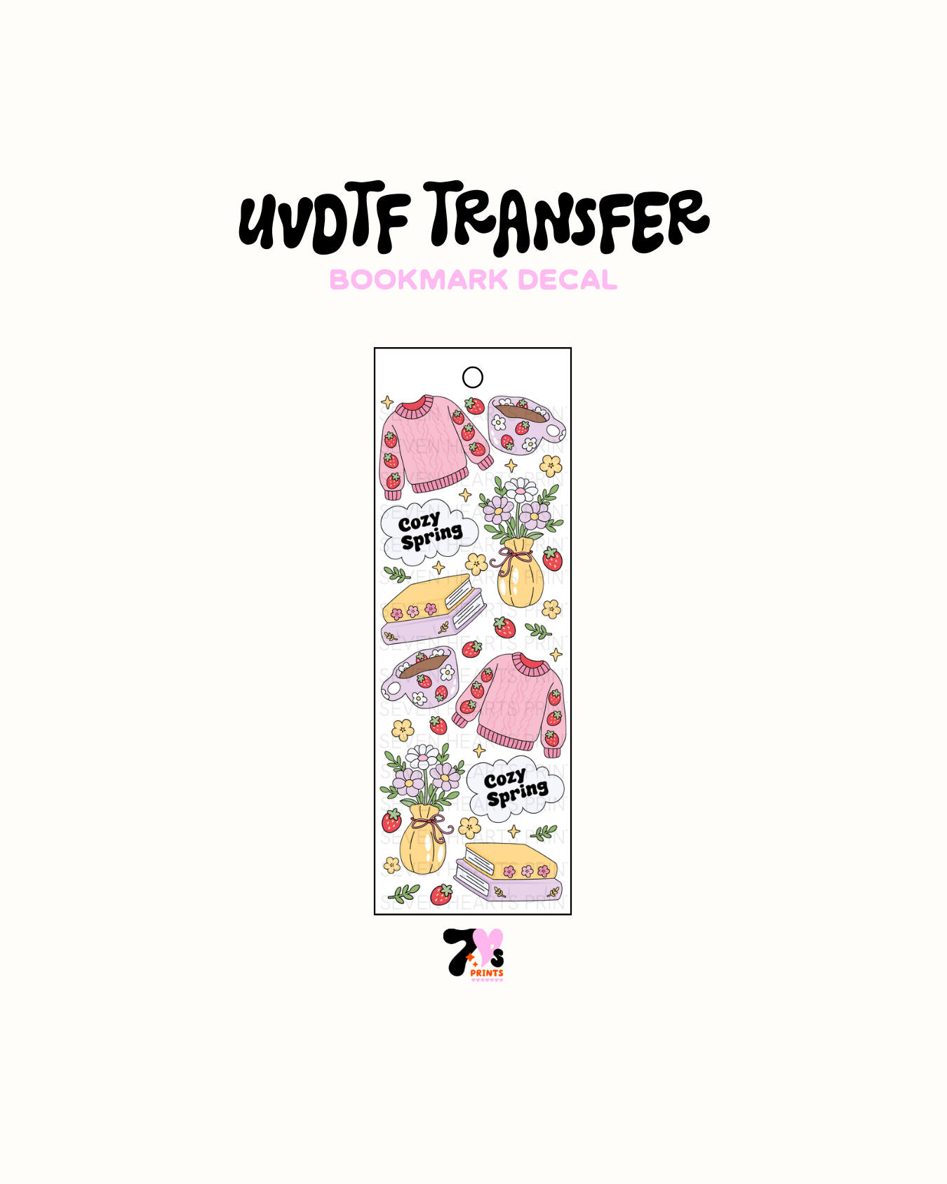 Cozy Springs - UVDTF Bookmark Decal