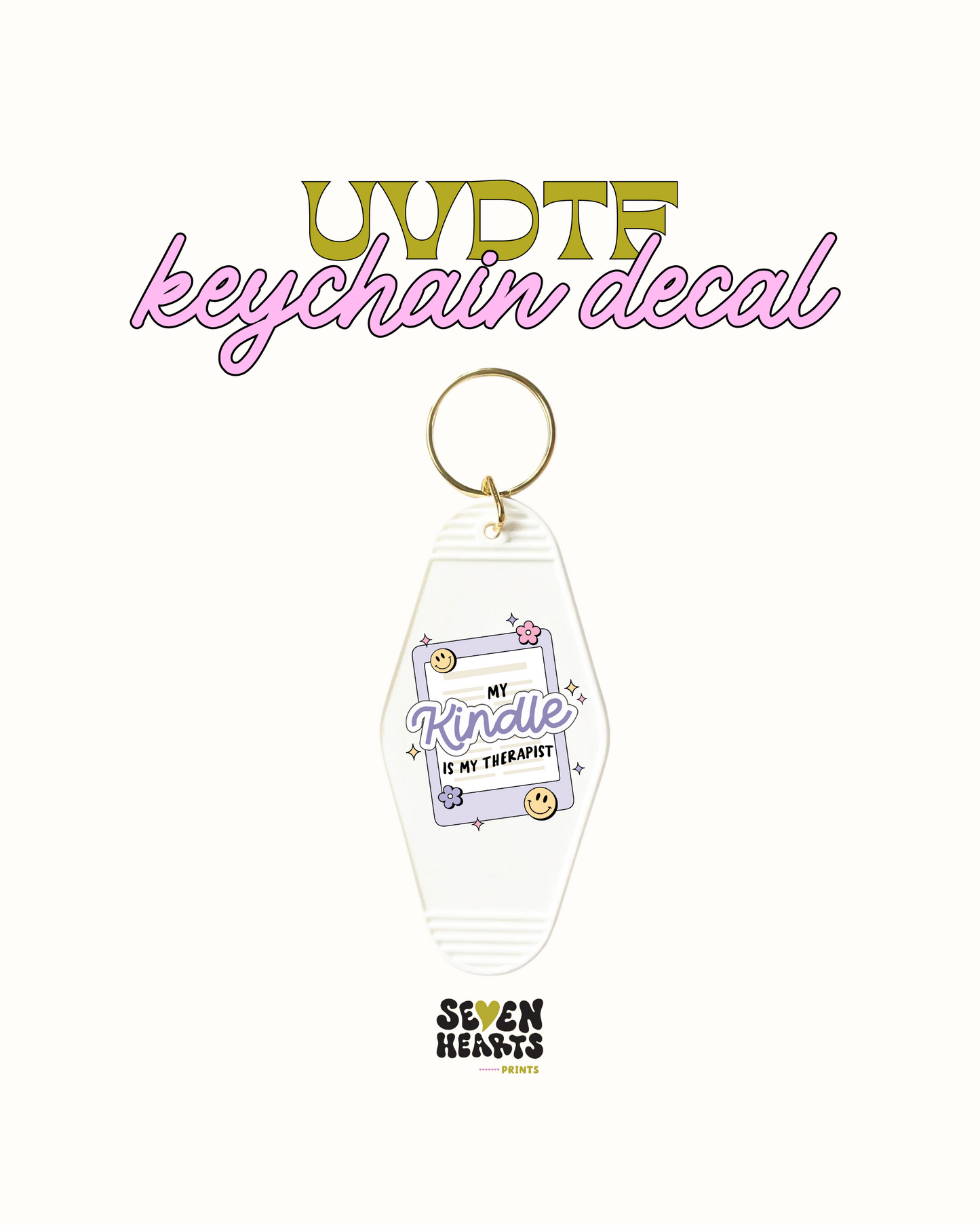 My kindle is my therapist - UVDTF Keychain