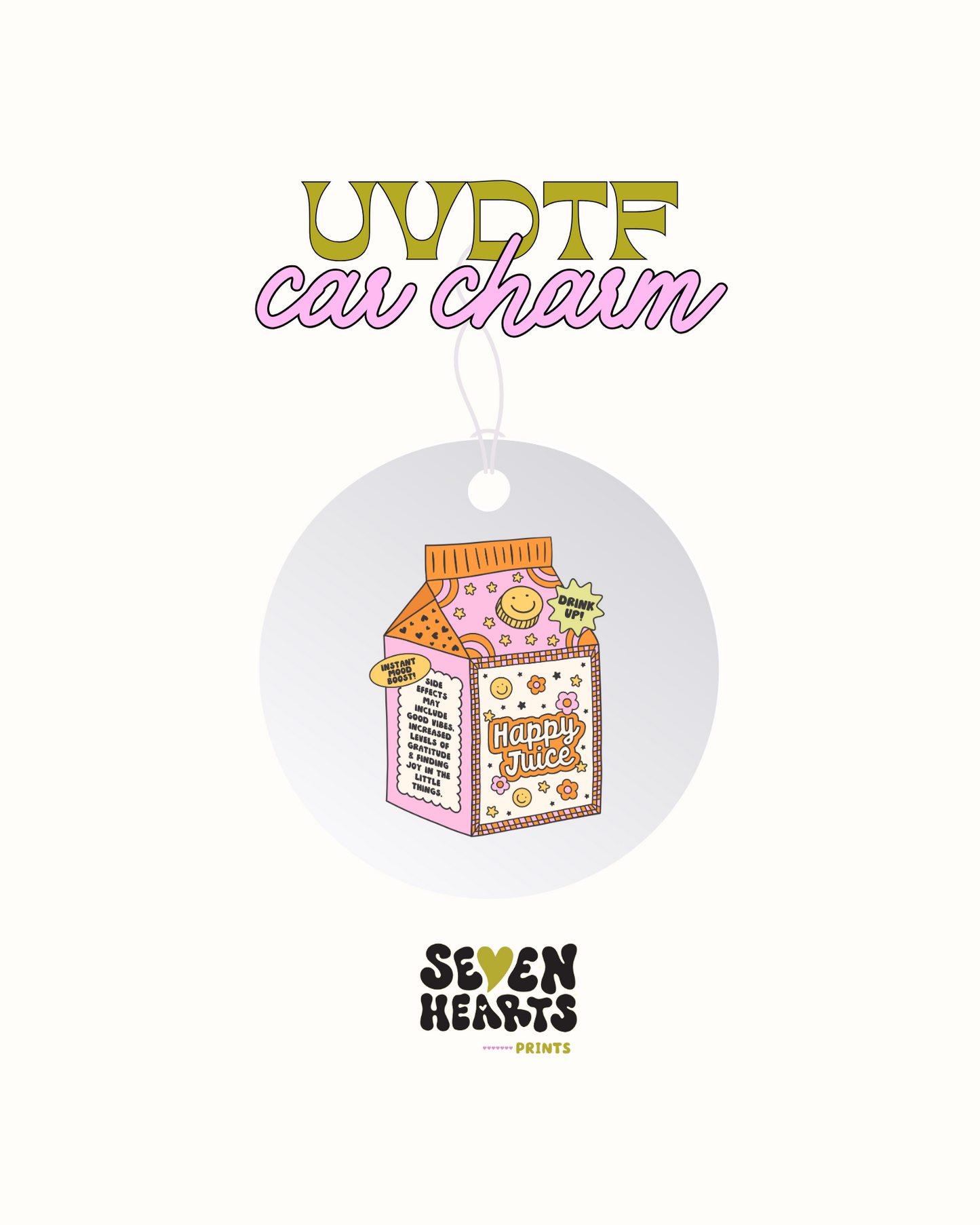 Happy juice -  Car Charm Decal UVDTF
