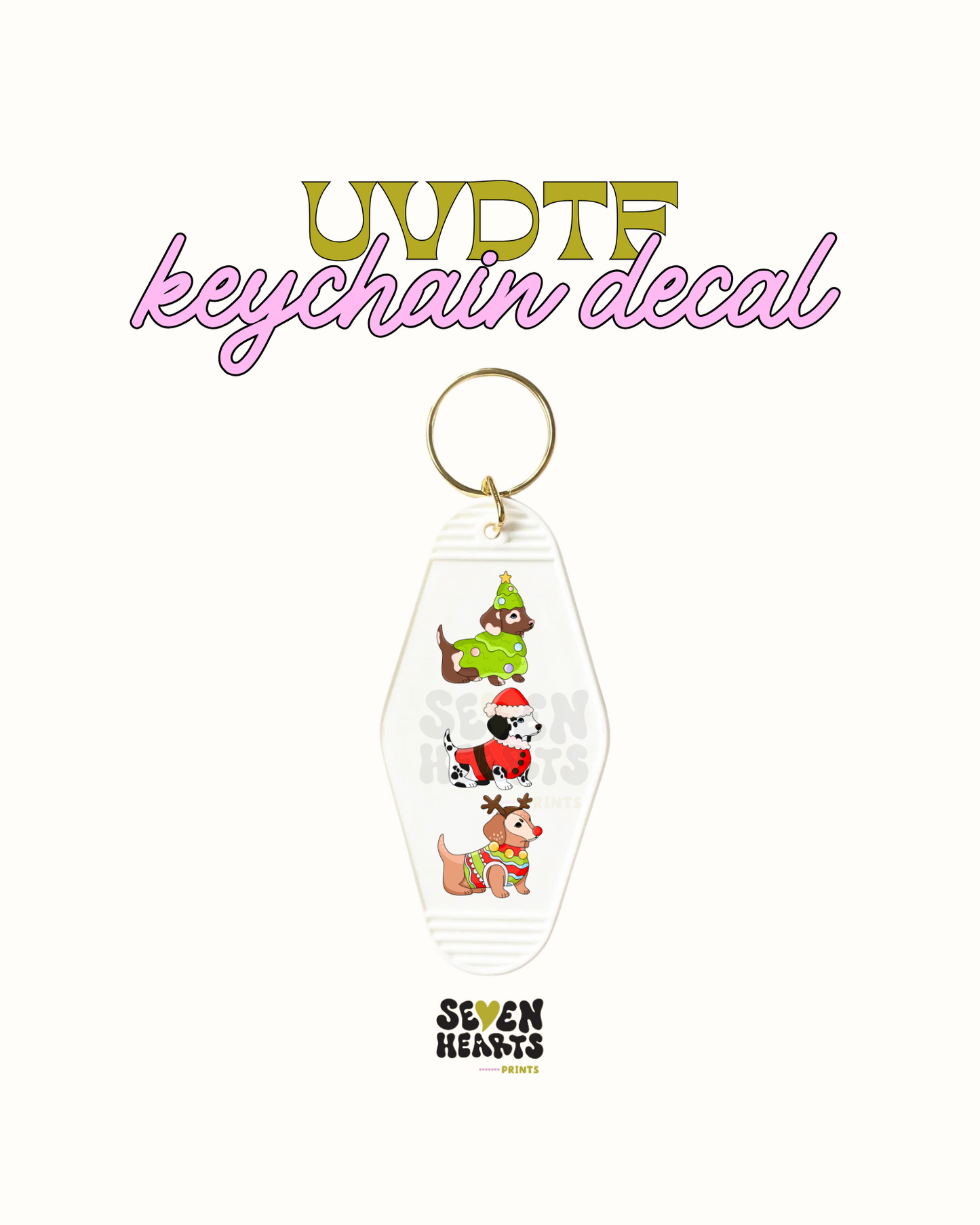 Chirstmas doggies - Set of 5 UVDTF
