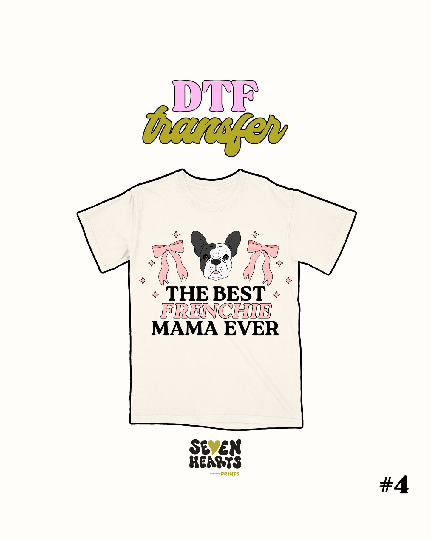 La mejor Frenchie Mama - Transferencia DTF