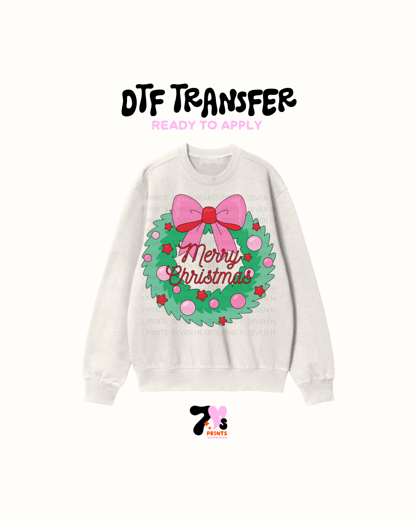 Merry xmas bows- DTF Transfers