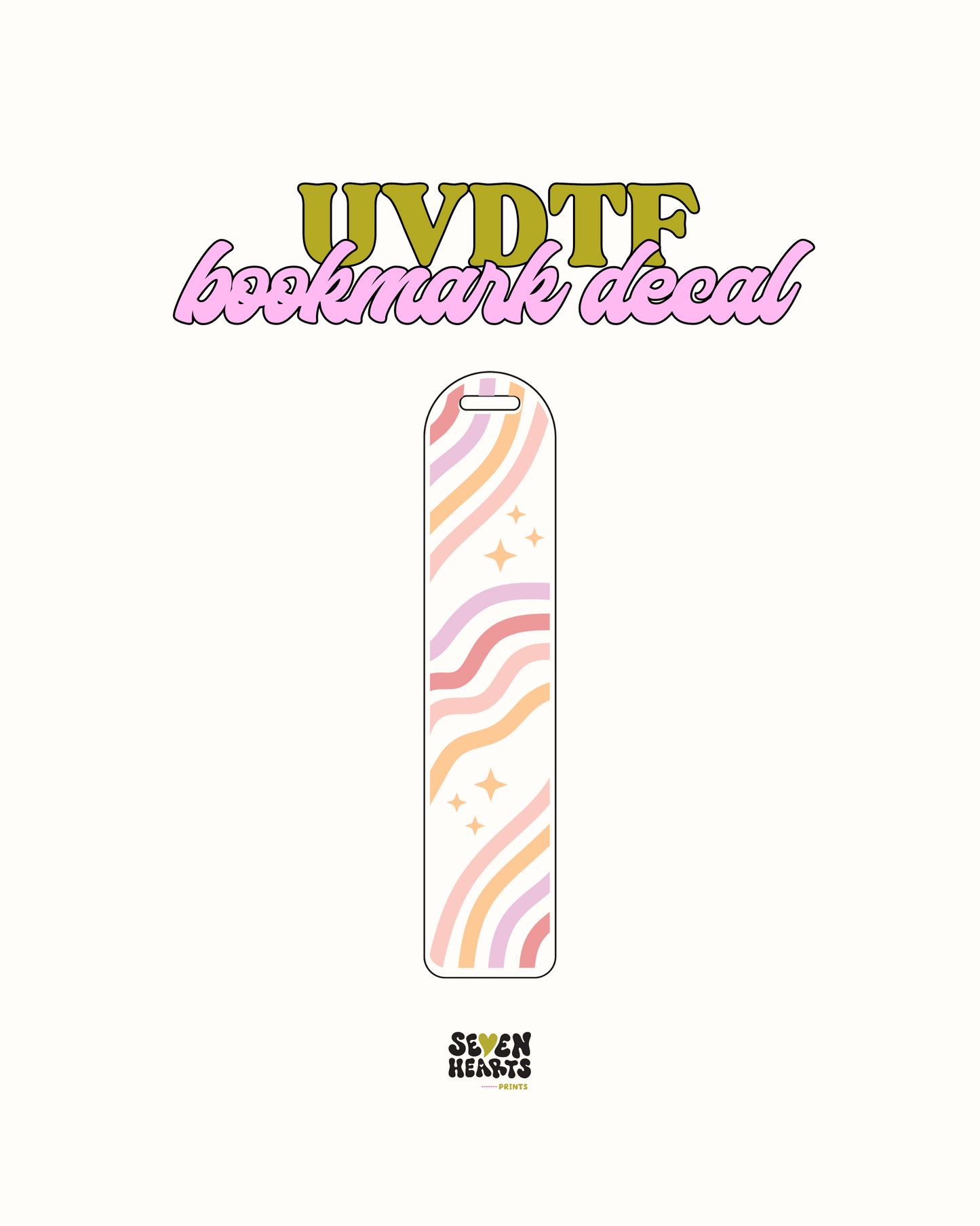 Waves - UVDTF Bookmark Decal
