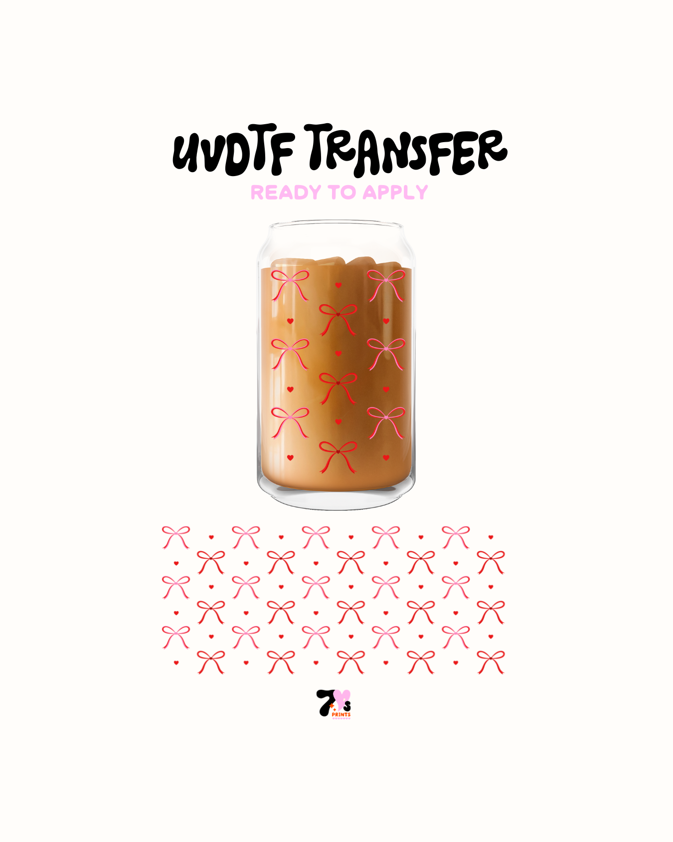 pink bows - UVDTF Wrap