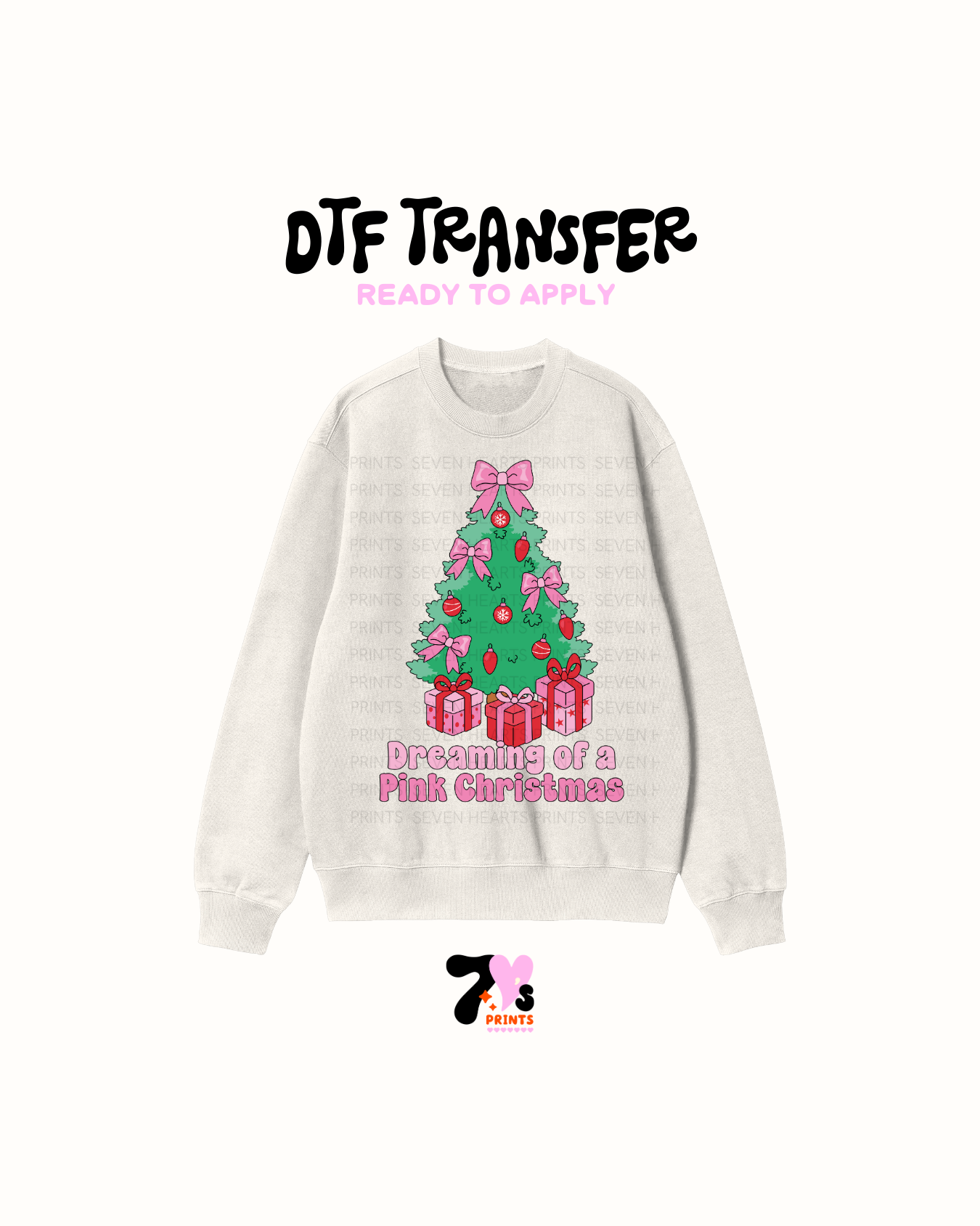 Dreaming of pink xmas - DTF Transfers