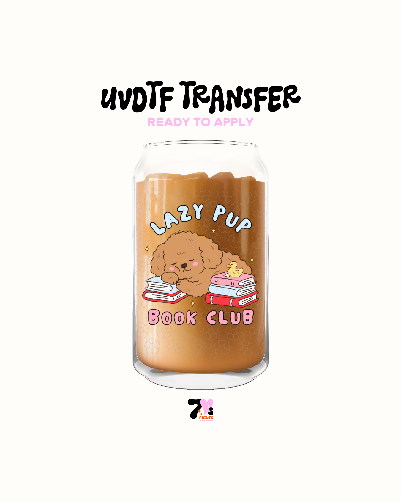 Lazy pup book club - UVDTF Decal