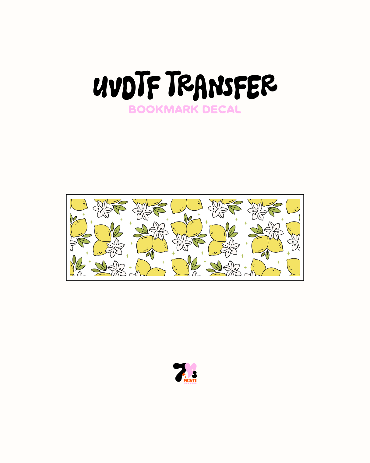 Lemons - UVDTF Bookmark Decal