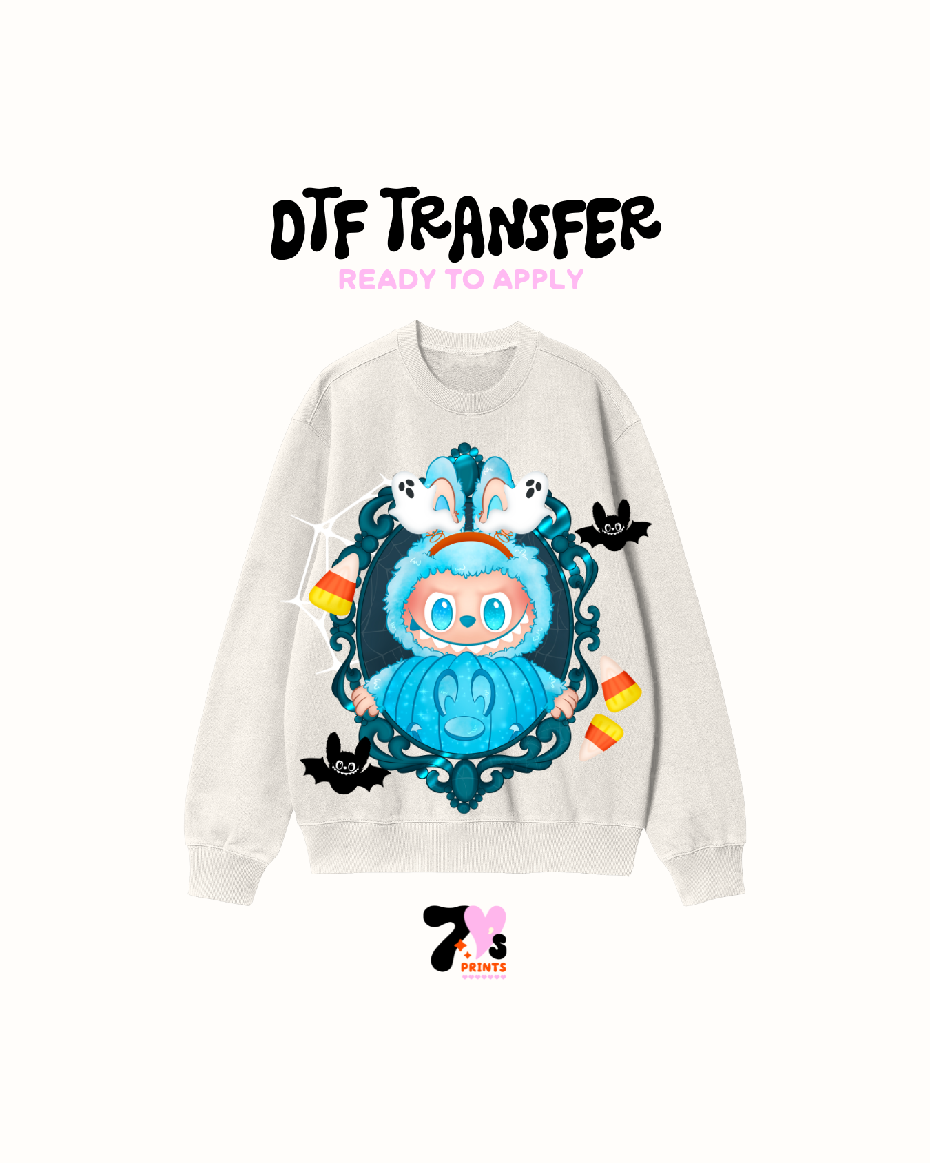 Baby blue labubuDTF Transfers