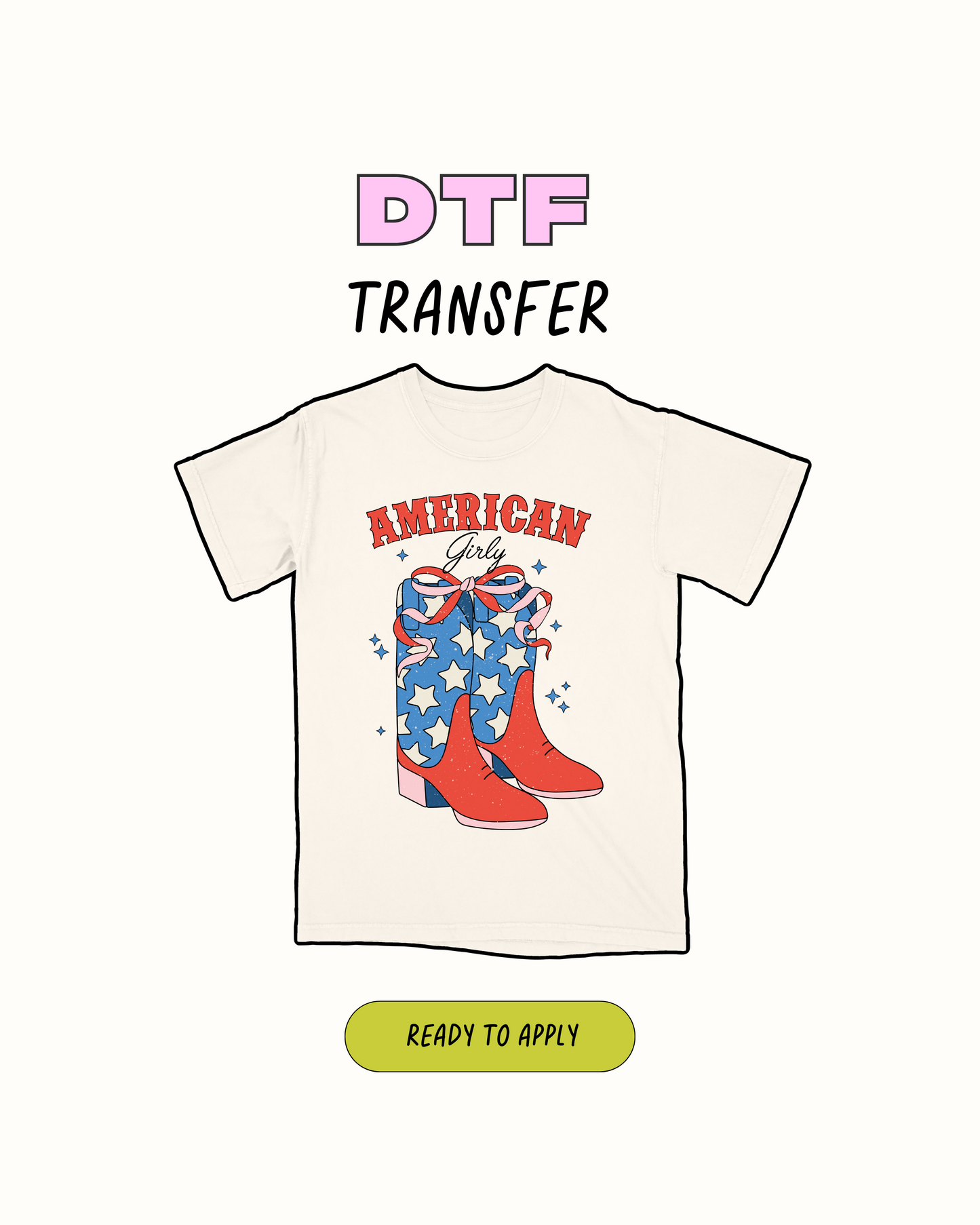 Chica americana - Transferencia DTF