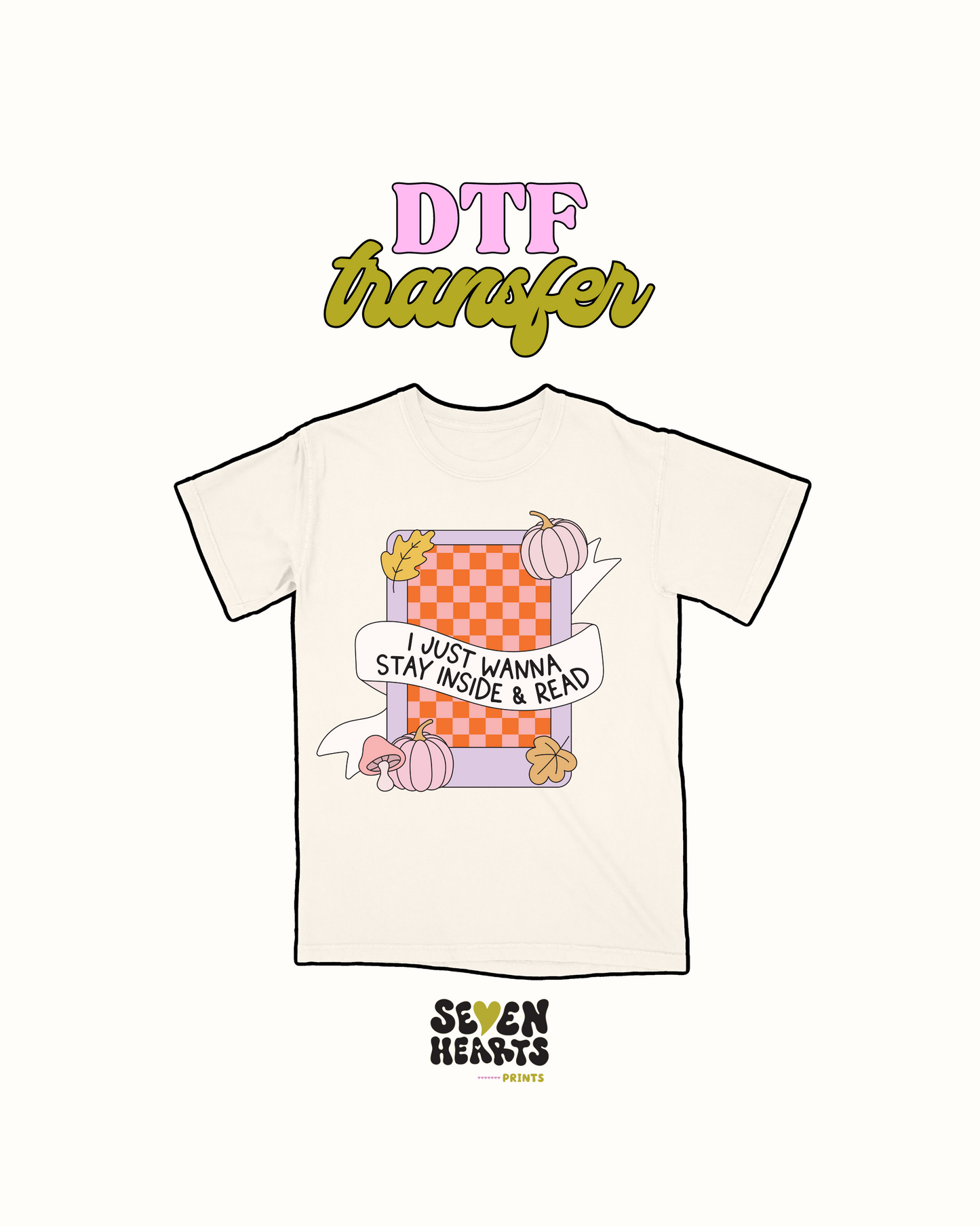 Quédese adentro y lea - Transferencia DTF