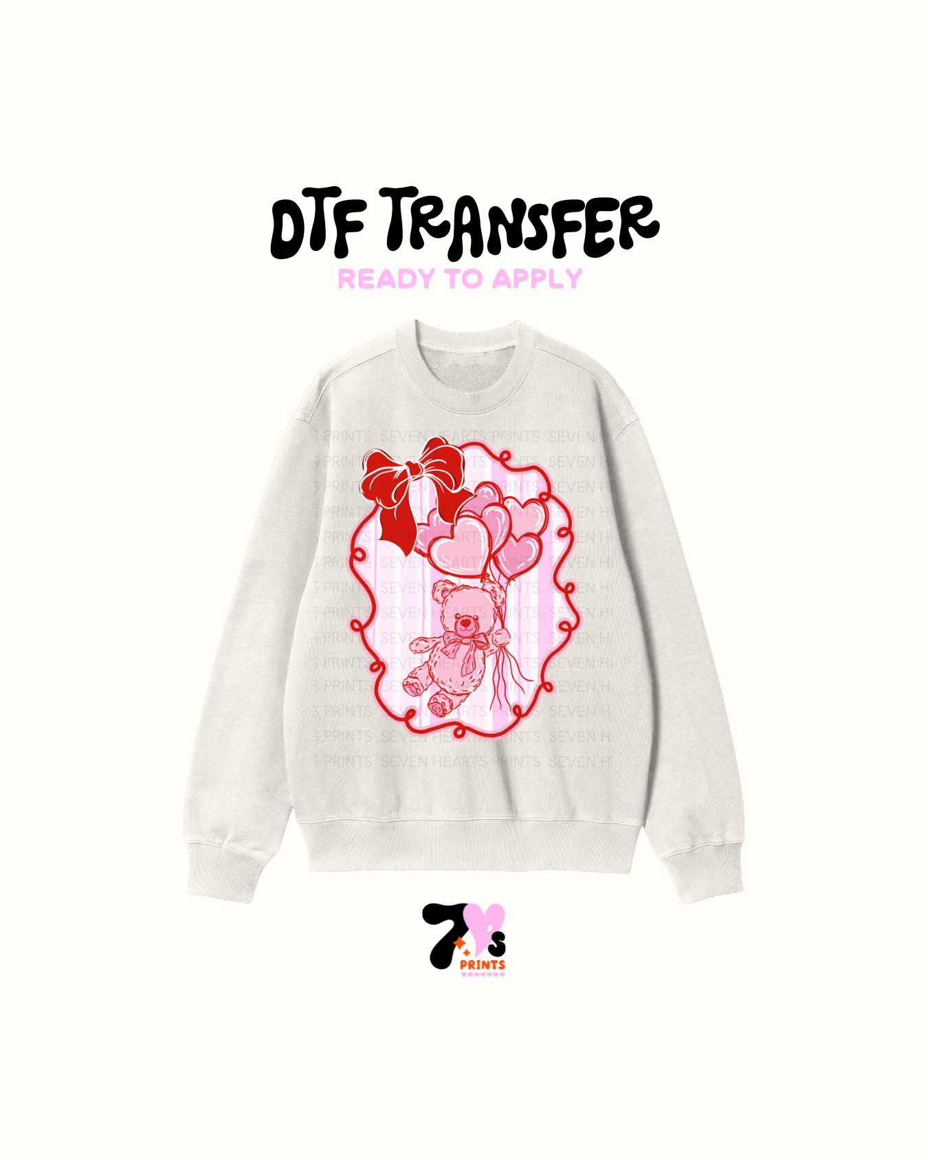Cute bear Ballons - DTF Transfers