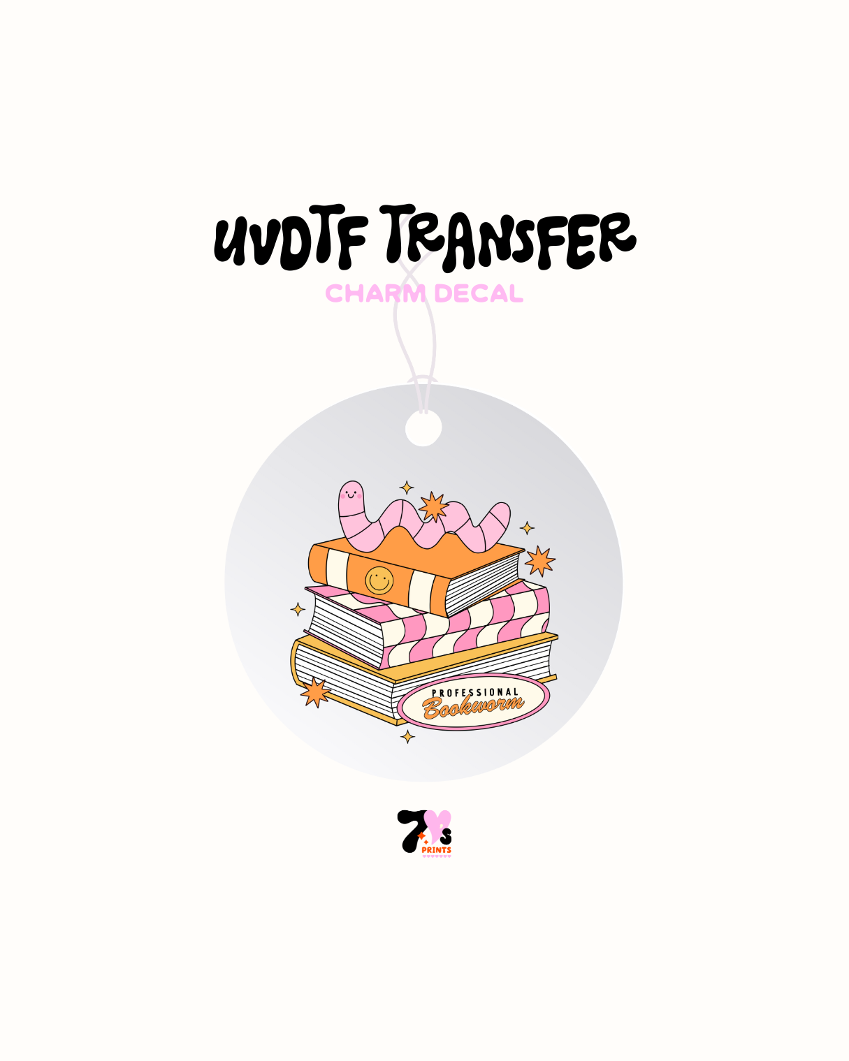 Professional book worm -  Car Charm Decal UVDTF