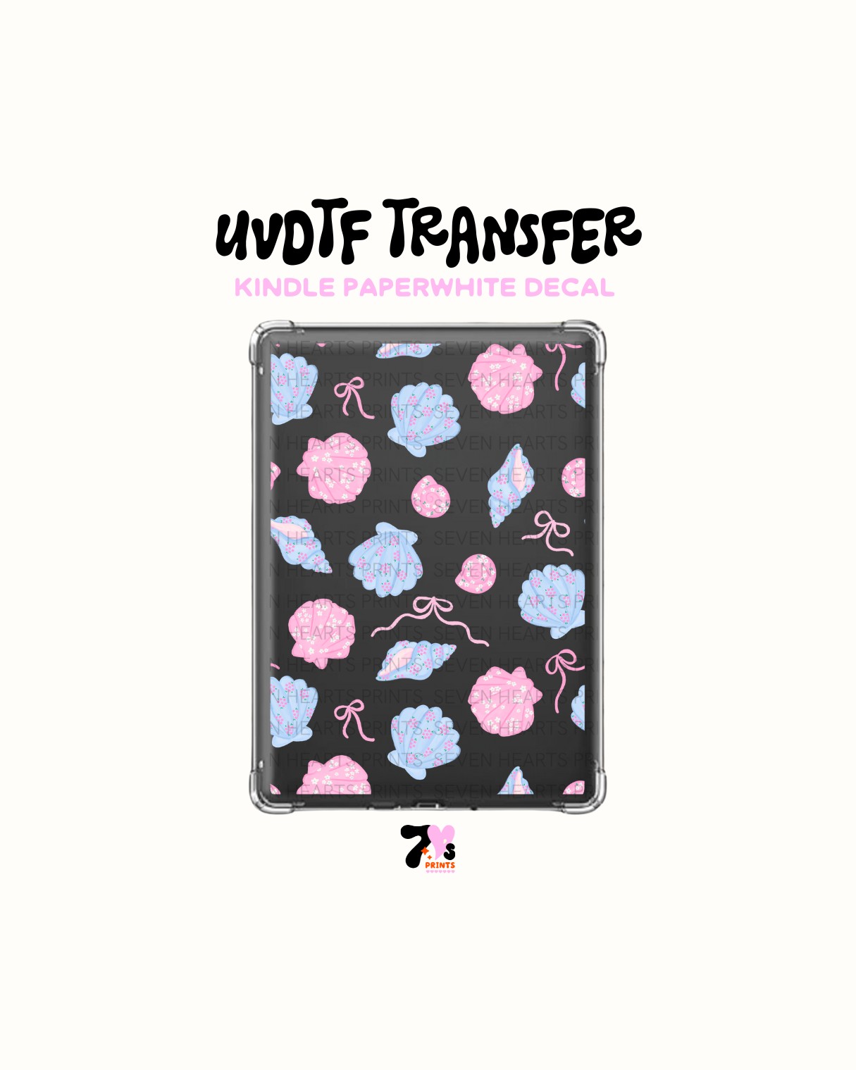 Sea Sheells and bows - UVDTF Kindle Decal