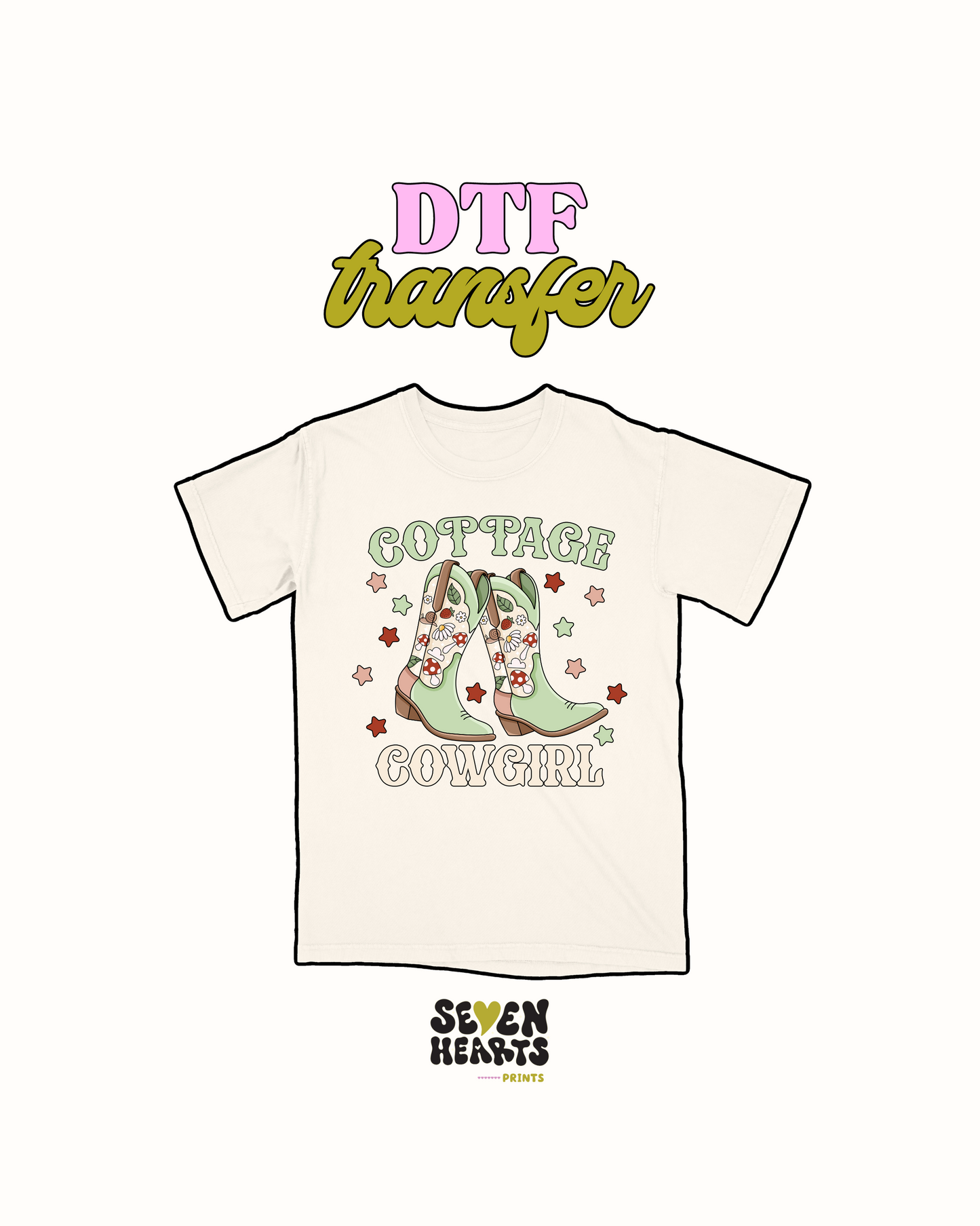 Cottage Cowgirl - DTF Transfer