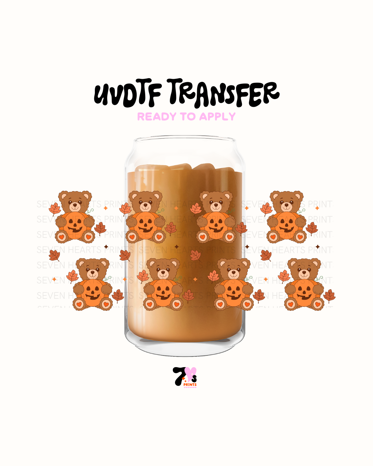 Bear and Pumkins - UVDTF Wraps