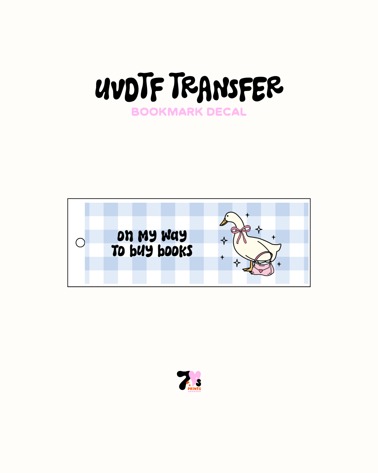 On my way to buy books - UVDTF Bookmark Decal