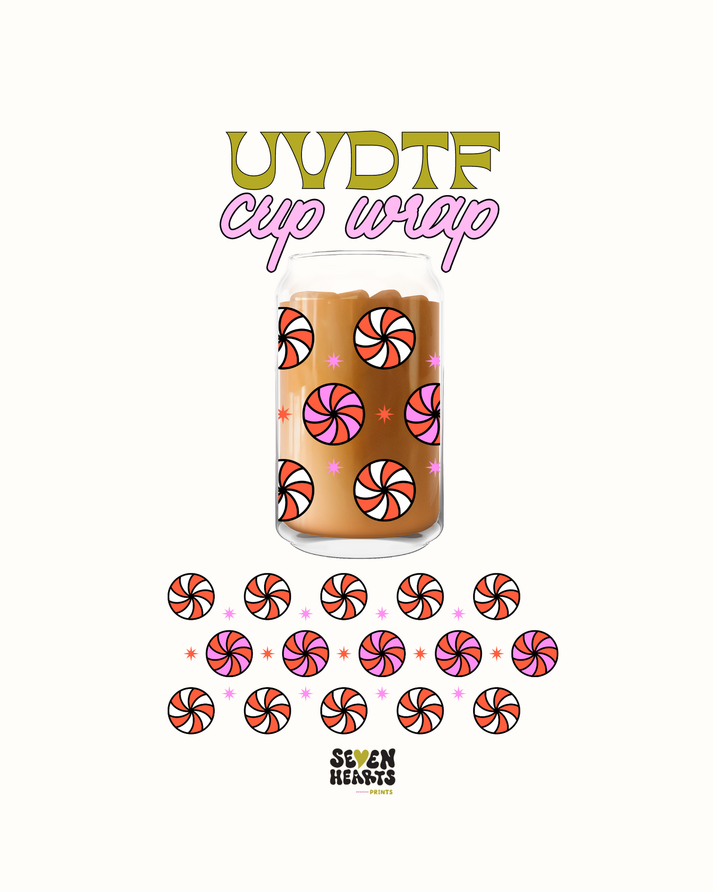 Peppermint candy - UVDTF Cup Wrap