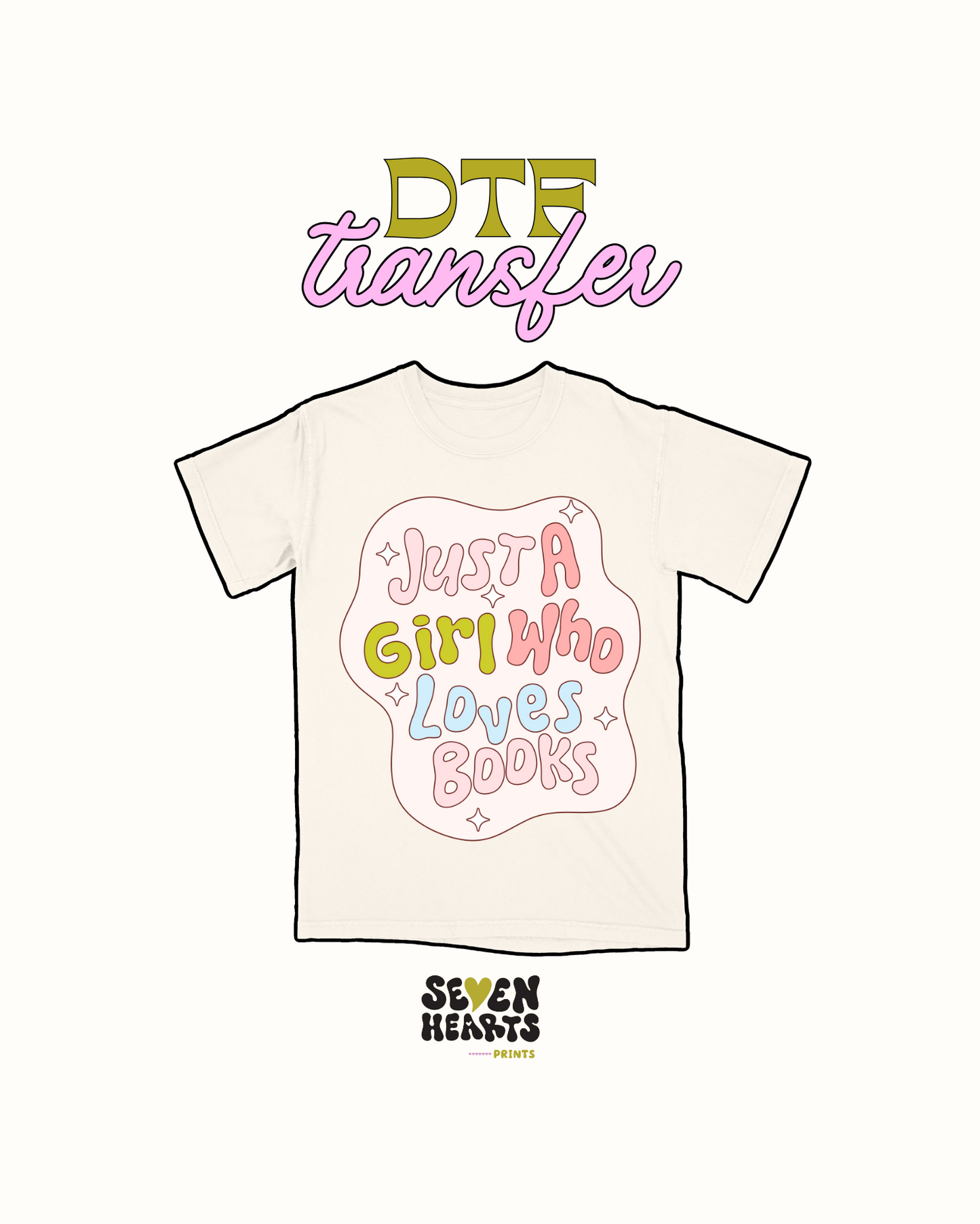 Just girl who loves books - DTF Transfer
