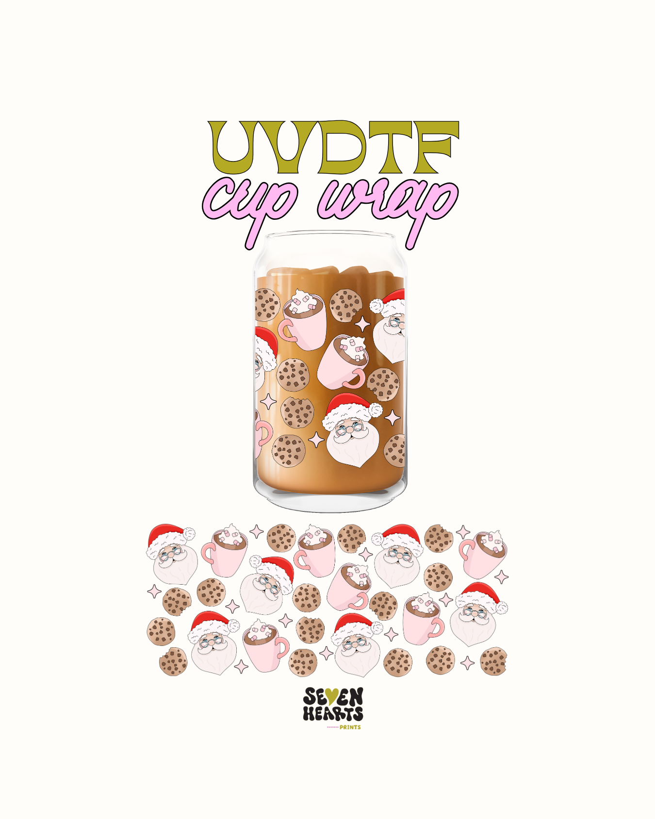 Santa and cookies - UVDTF Wrap