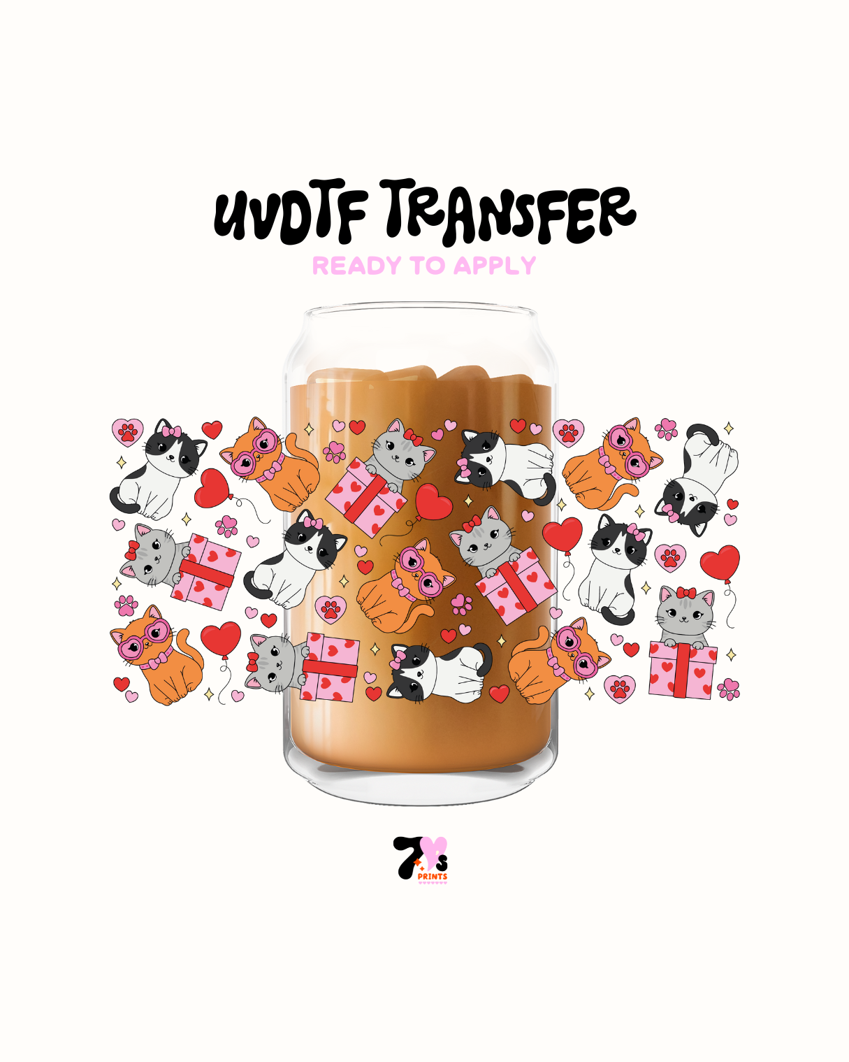 Valentines kitties - UVDTF Wrap