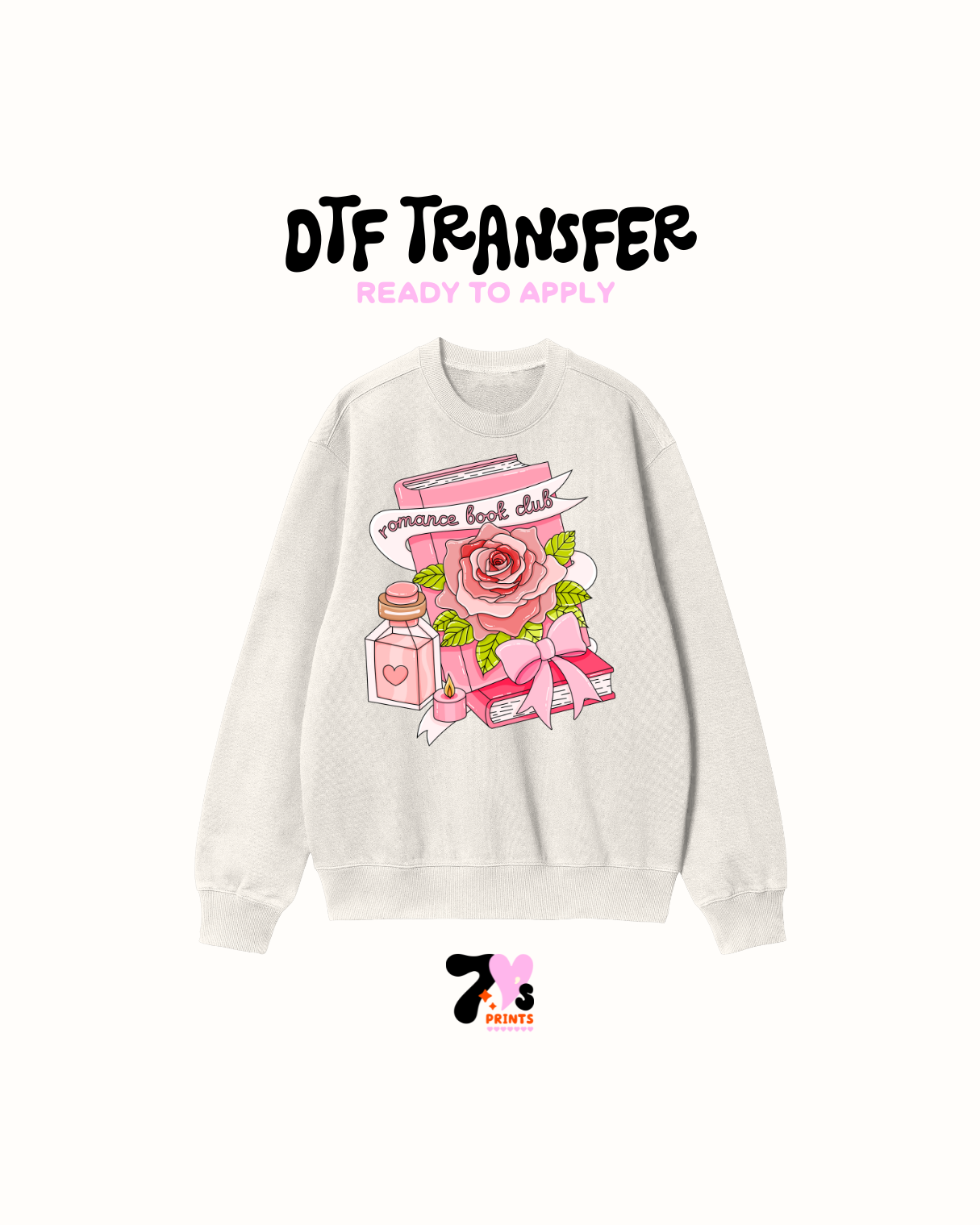 Romance book club flower - DTF Transfer