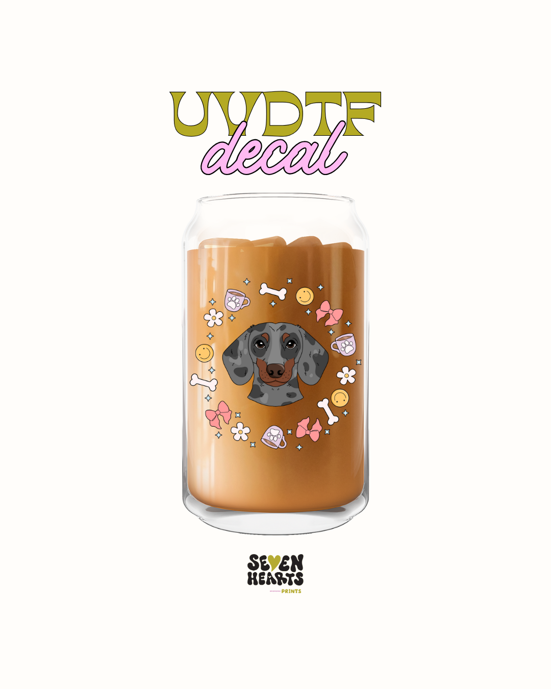 Gray and black dachshund - UVDTF Decal