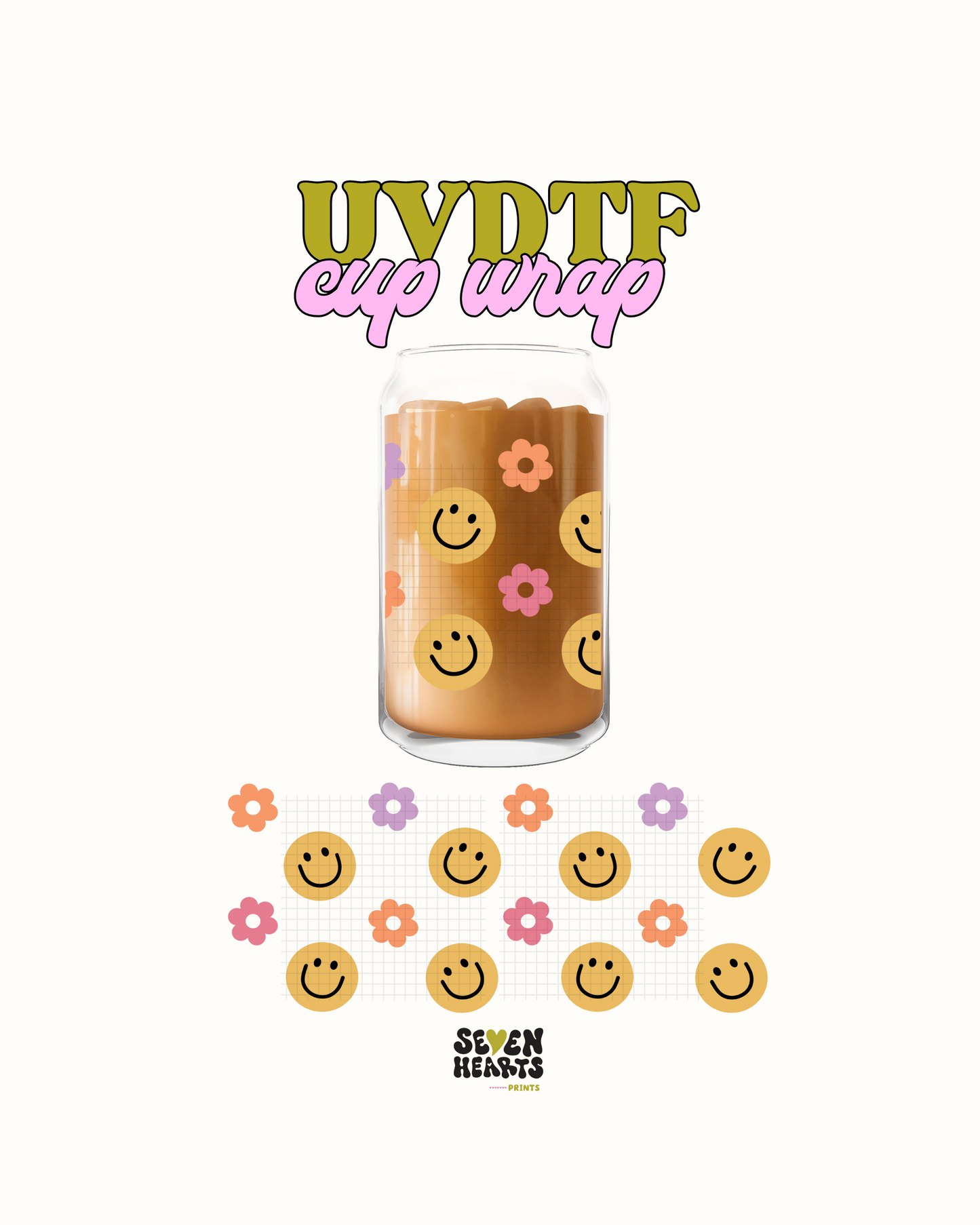 Smiley flowers - UVDTF