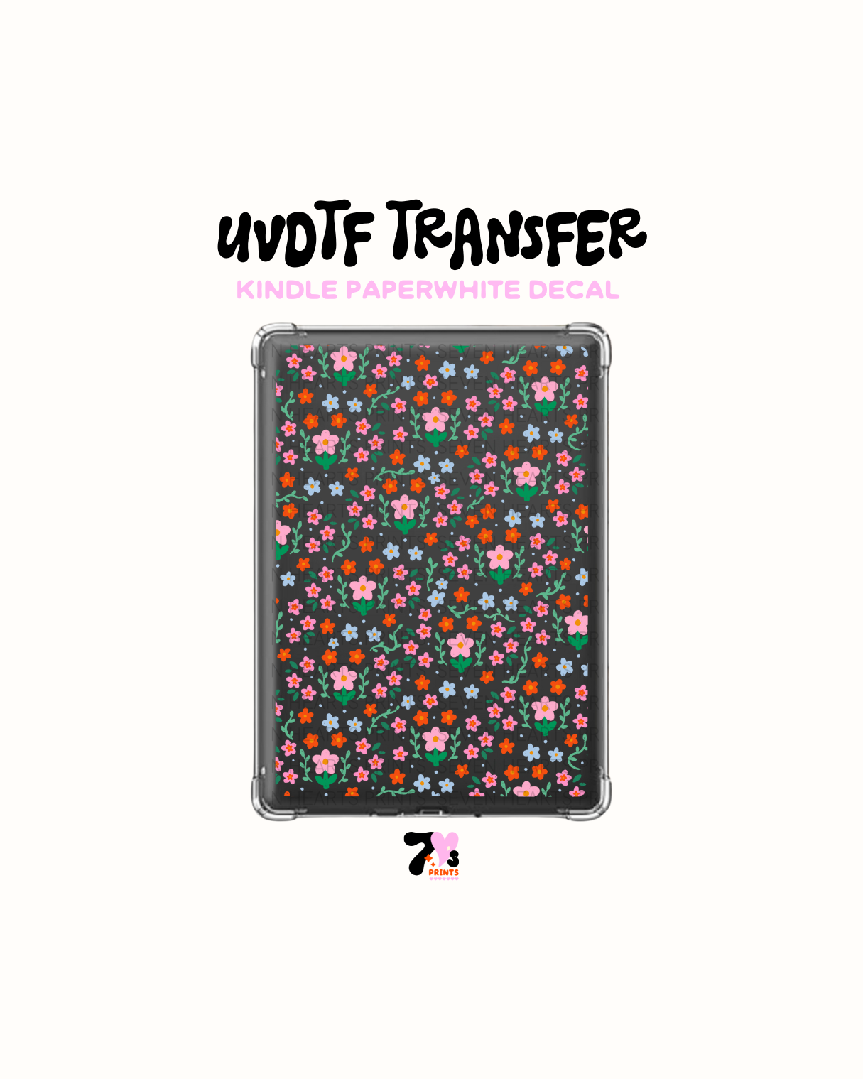 Bows and Flowers - UVDTF Kindle Decal