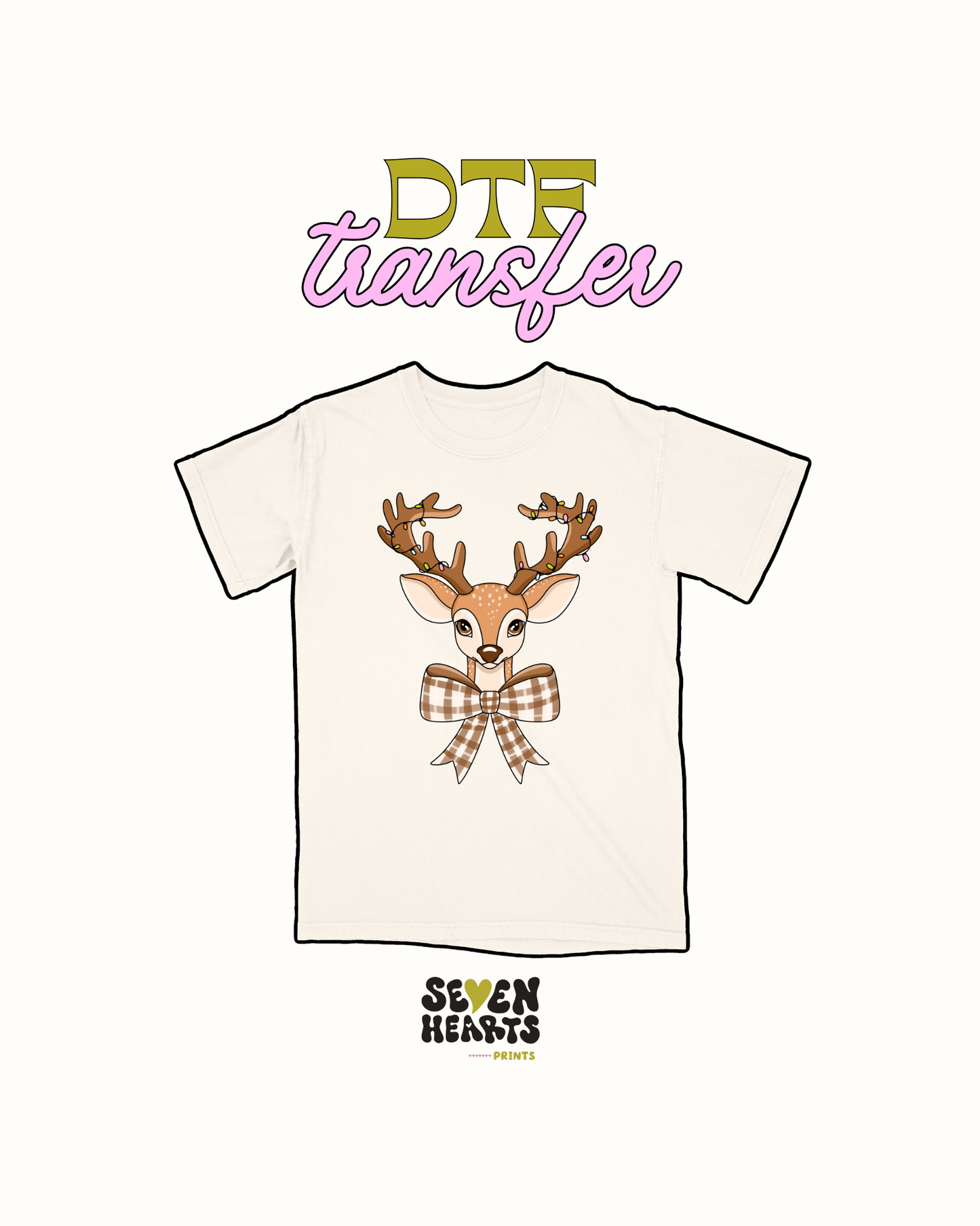 Xmas reindeer- DTF Transfer