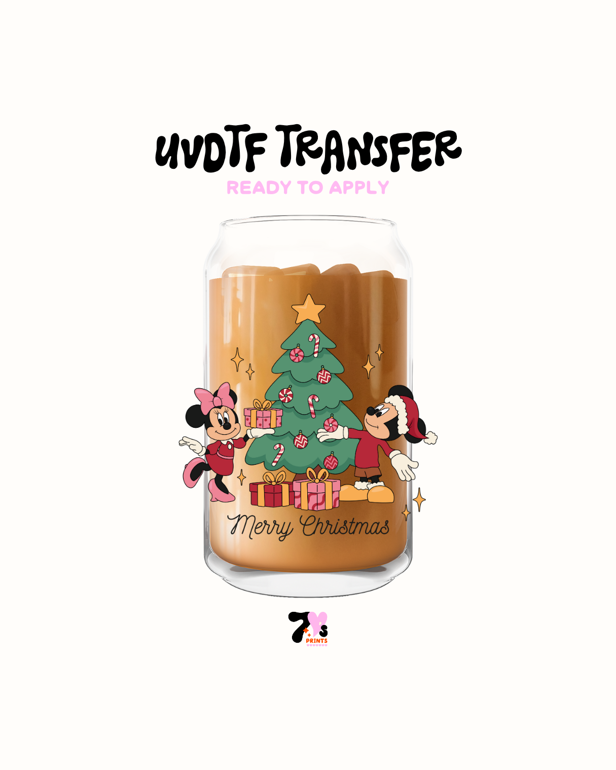 merry xmas mouse- UVDTF Decal