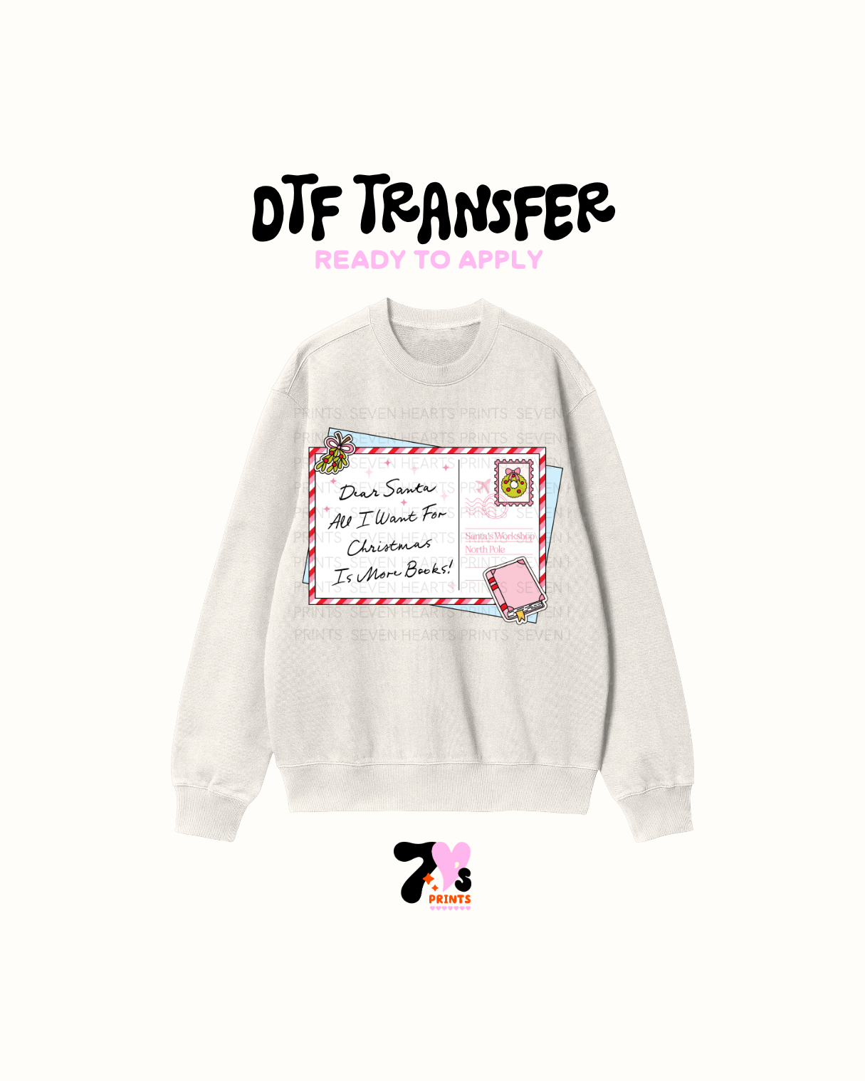 Xmas is more books - DTF Transfers