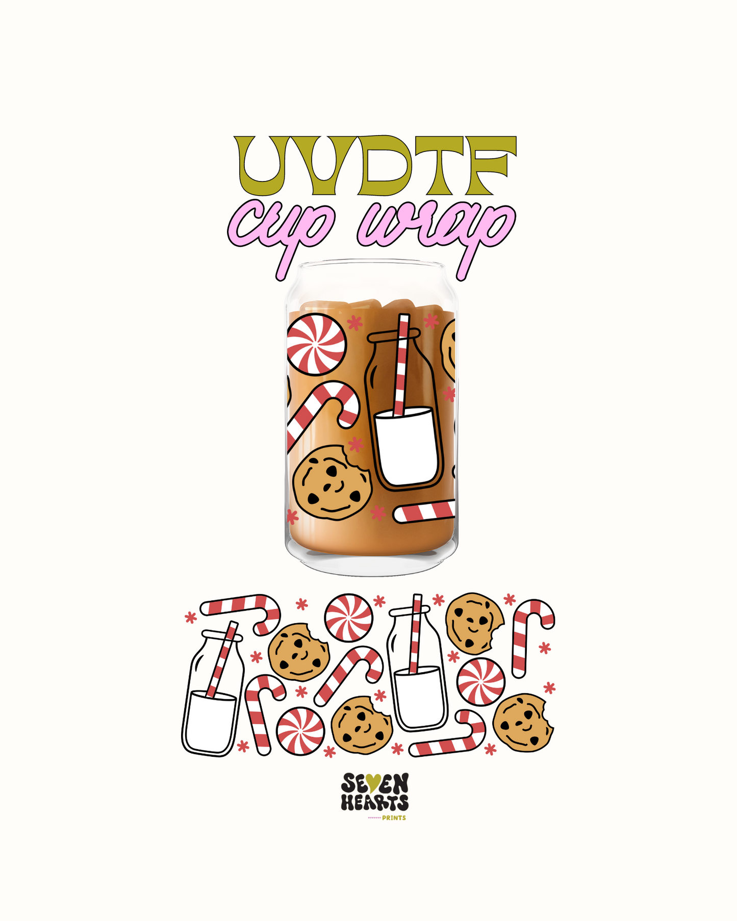 Milk and cookies - UVDTF Cup Wrap