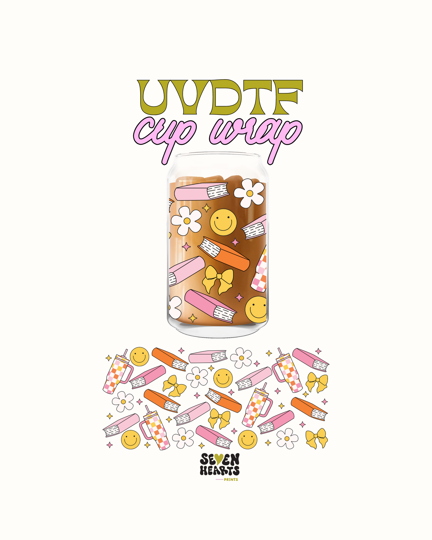 Books and smile faces - UVDTF