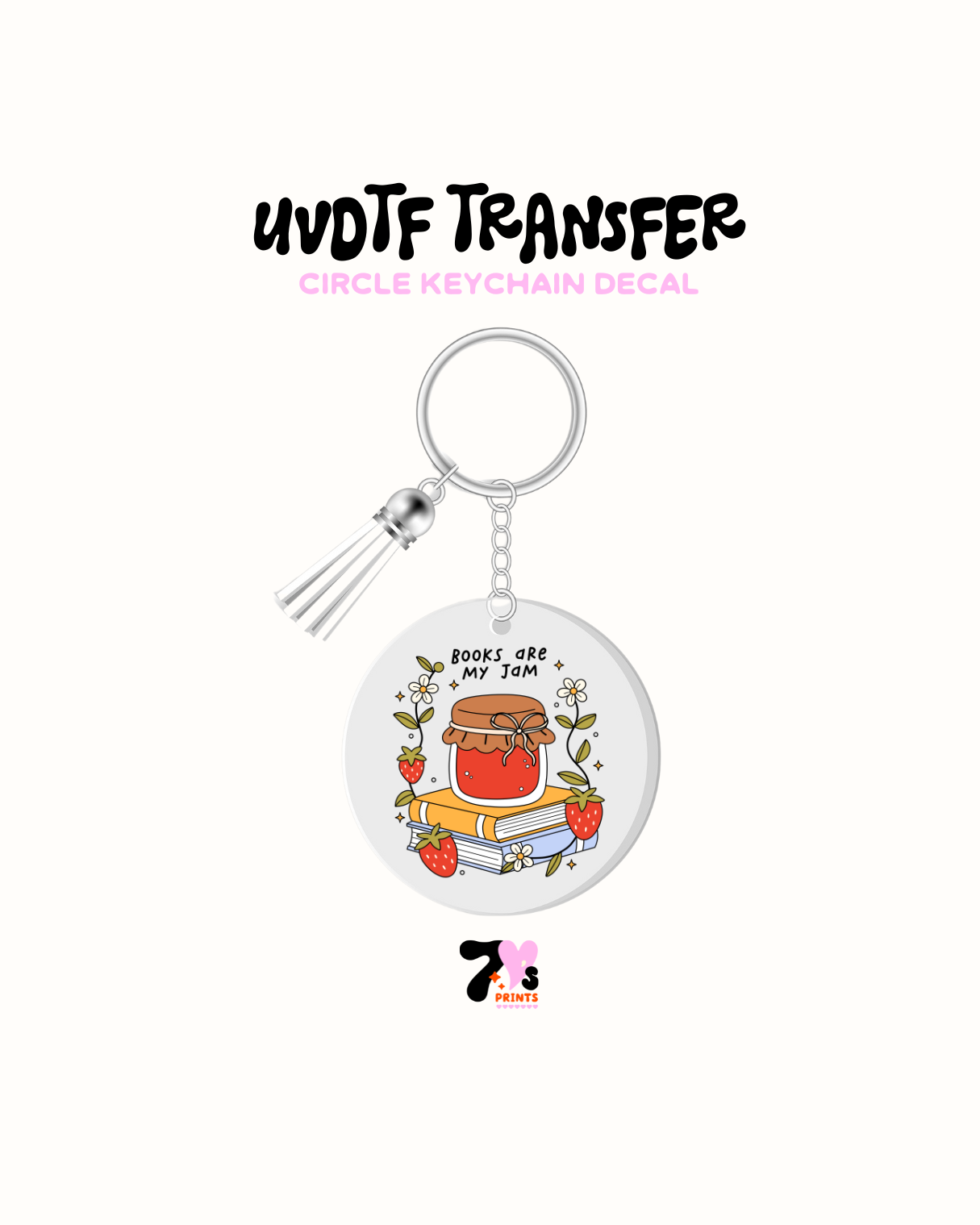 Books are my jam - Round Keychain Set of 5