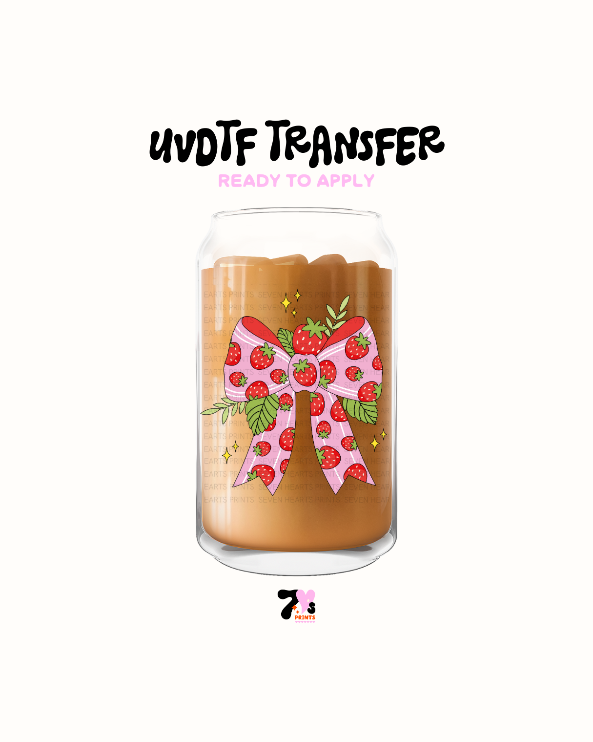 Strawberry bow - UVDTF Decal