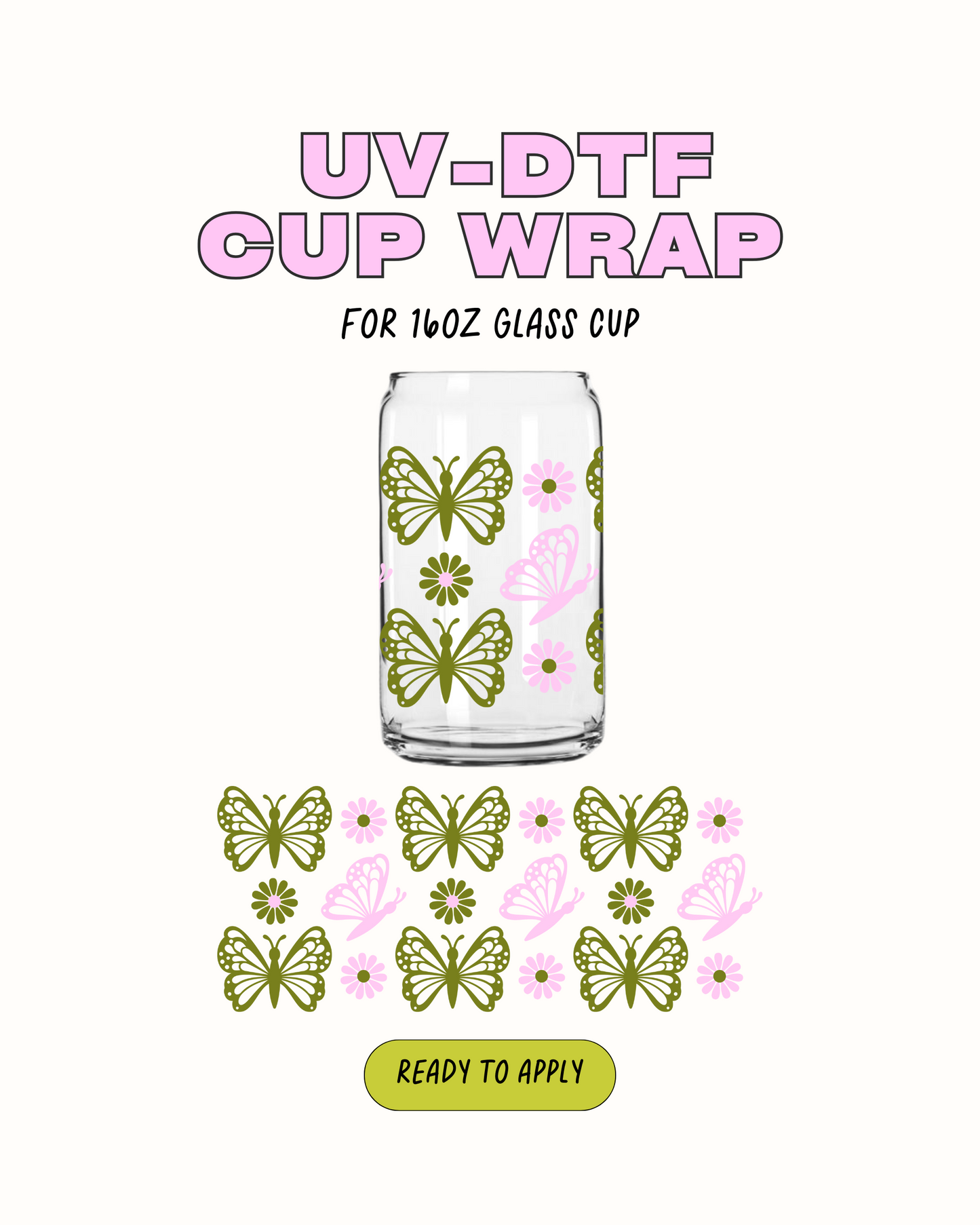 Groovy Butterfly - UVDTF