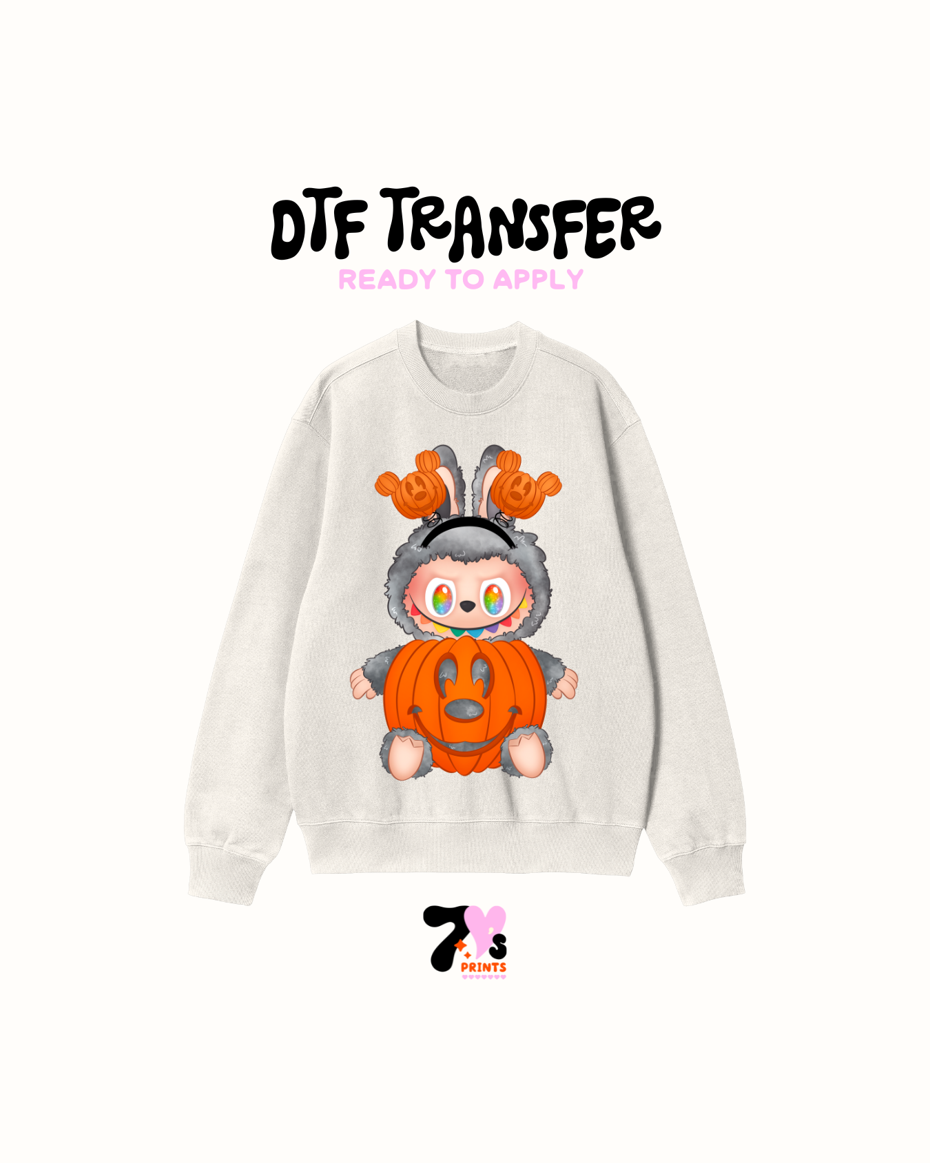 Gray la bubu mouse DTF Transfers