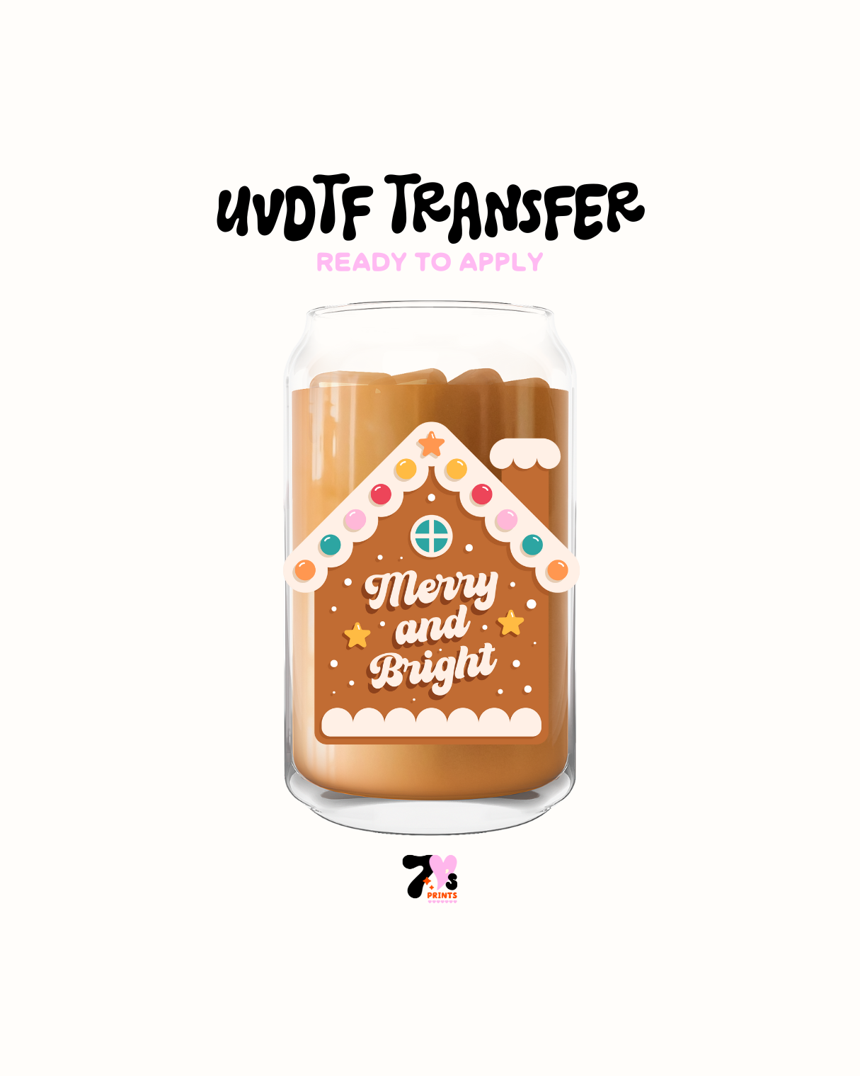 Merry and bright - UVDTF Decal