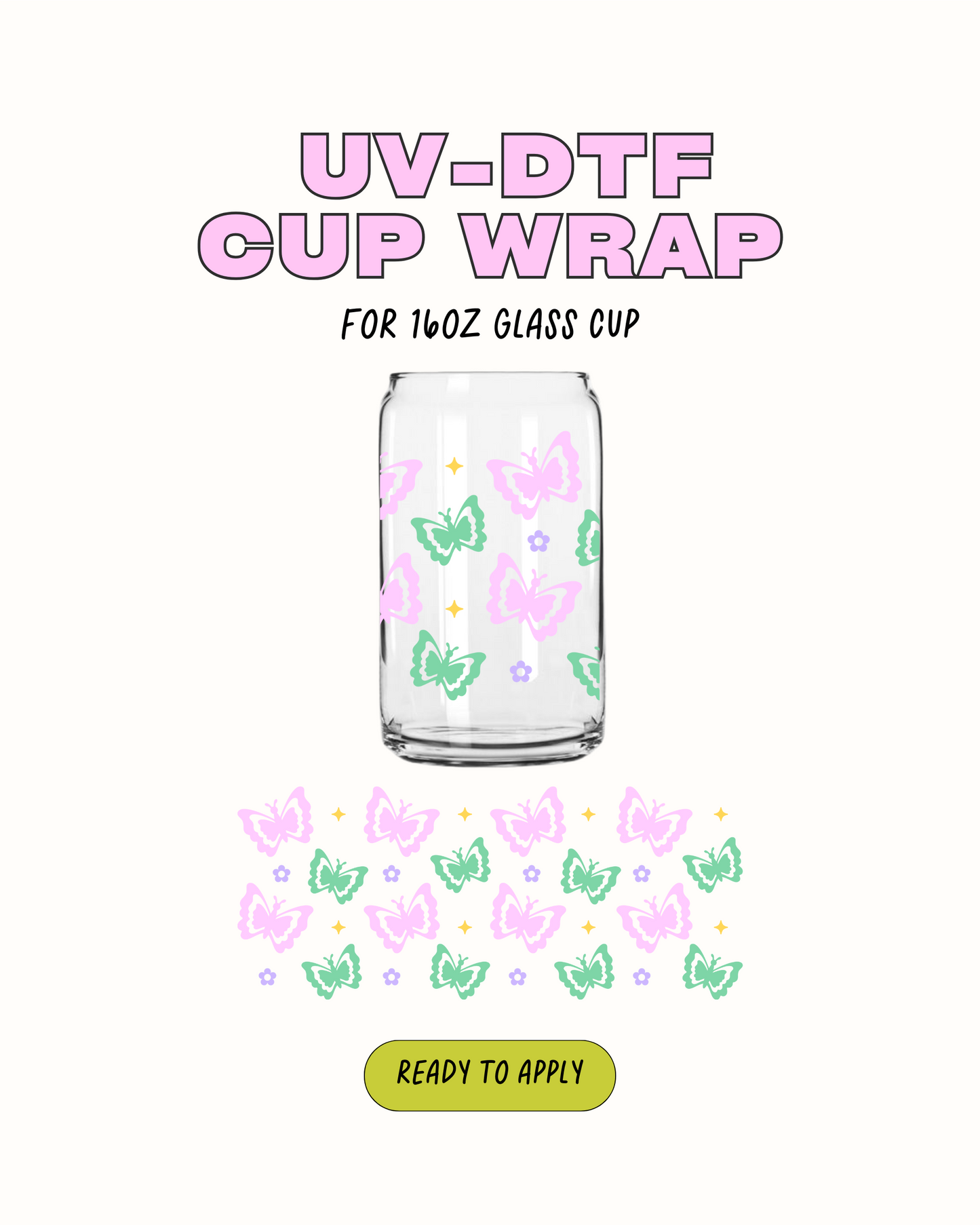 Mariposa maravillosa - UV DTF