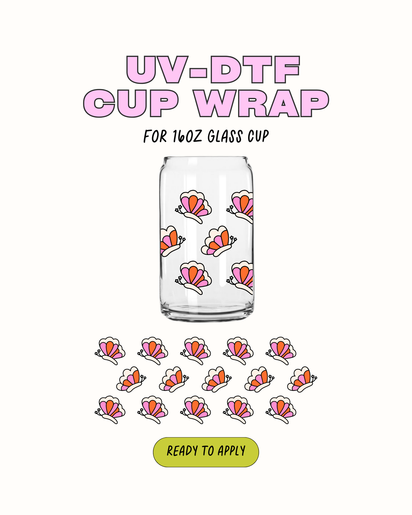 Groovy Butterfly - UVDTF