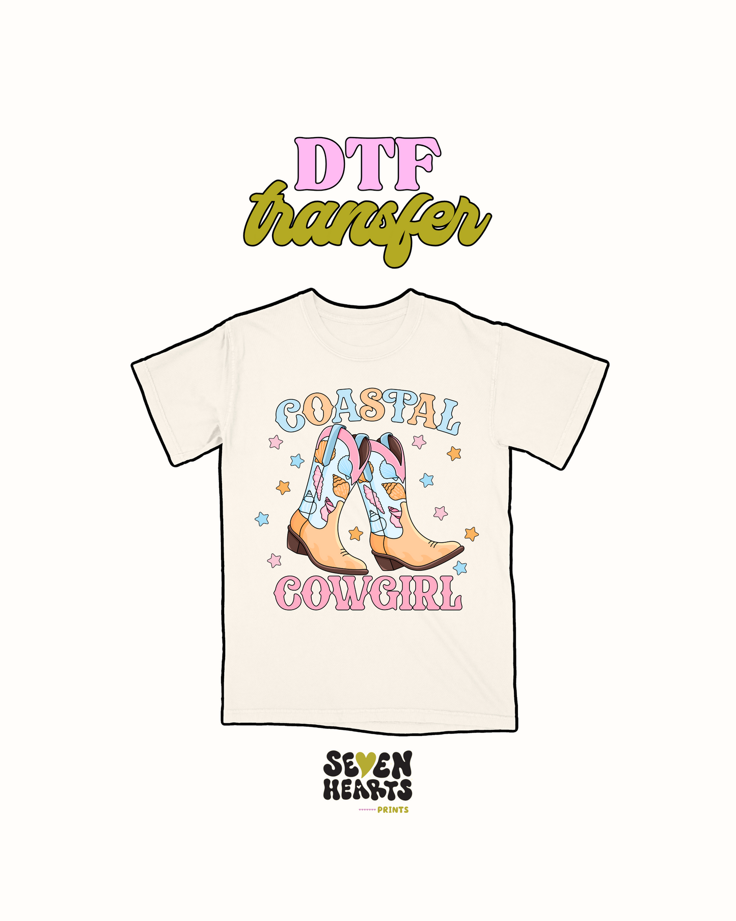 Coastal Cowgirl - DTF Transfer