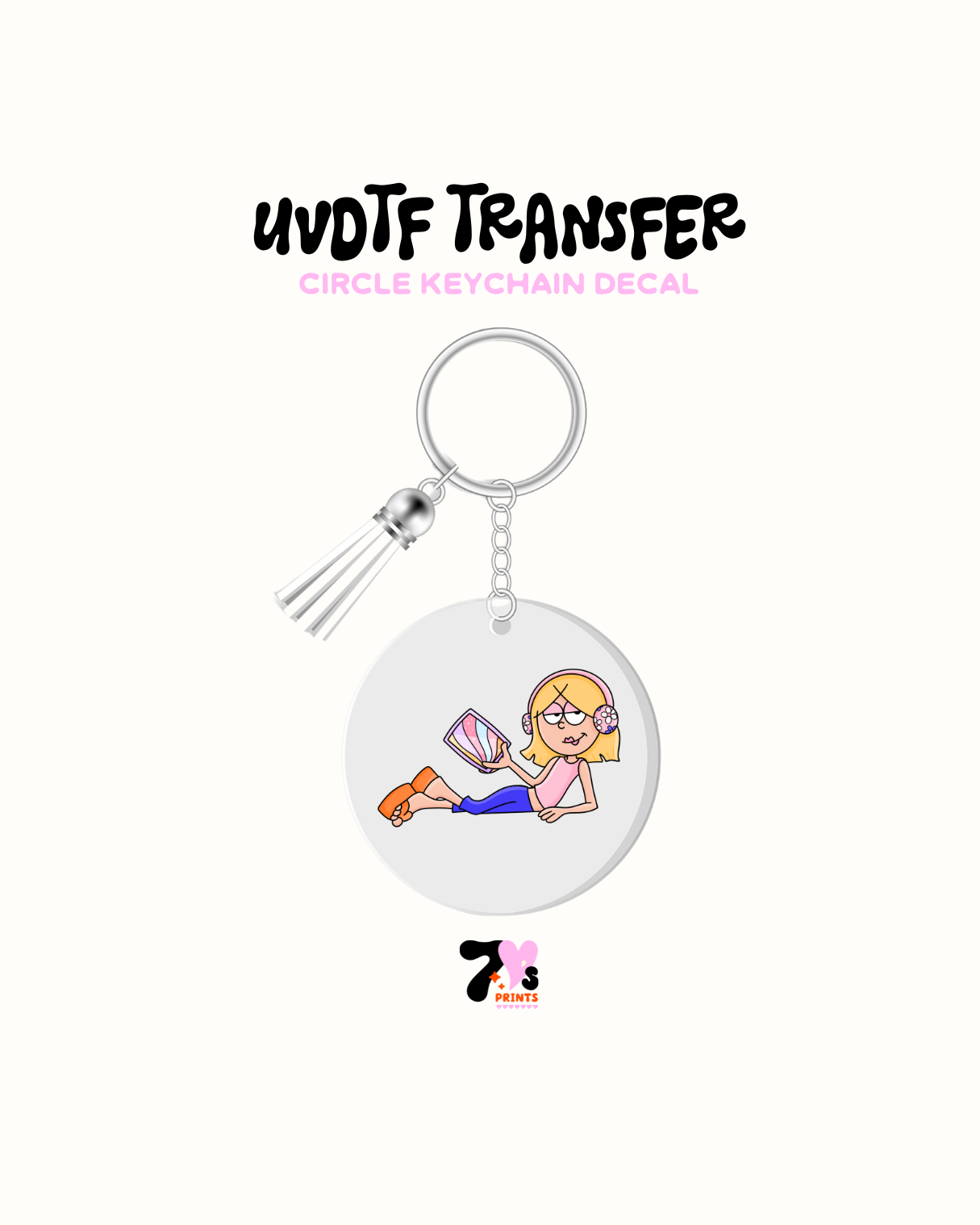 Lizzie - Round Keychain Set of 5