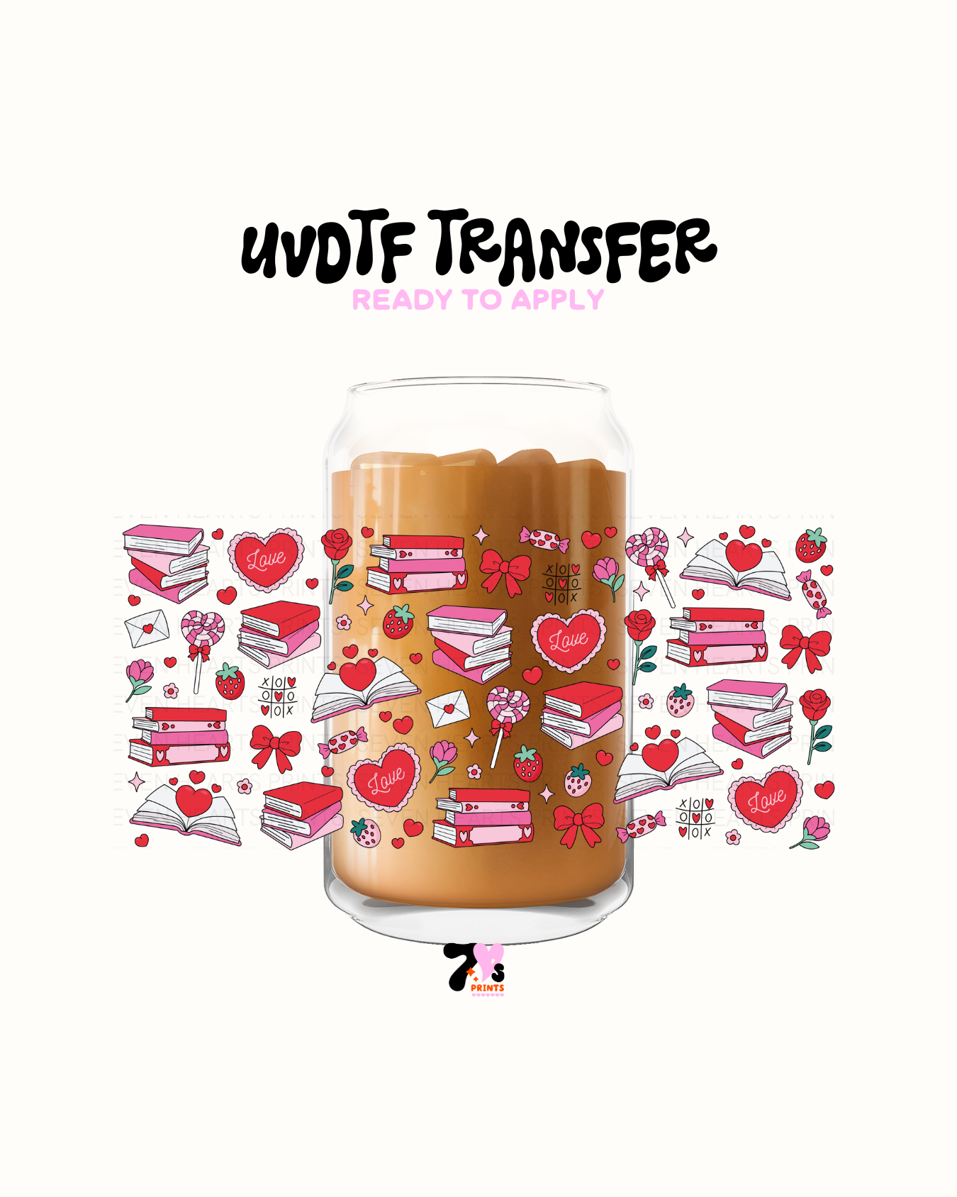 Bookish Babe Valentine - UVDTF Wrap
