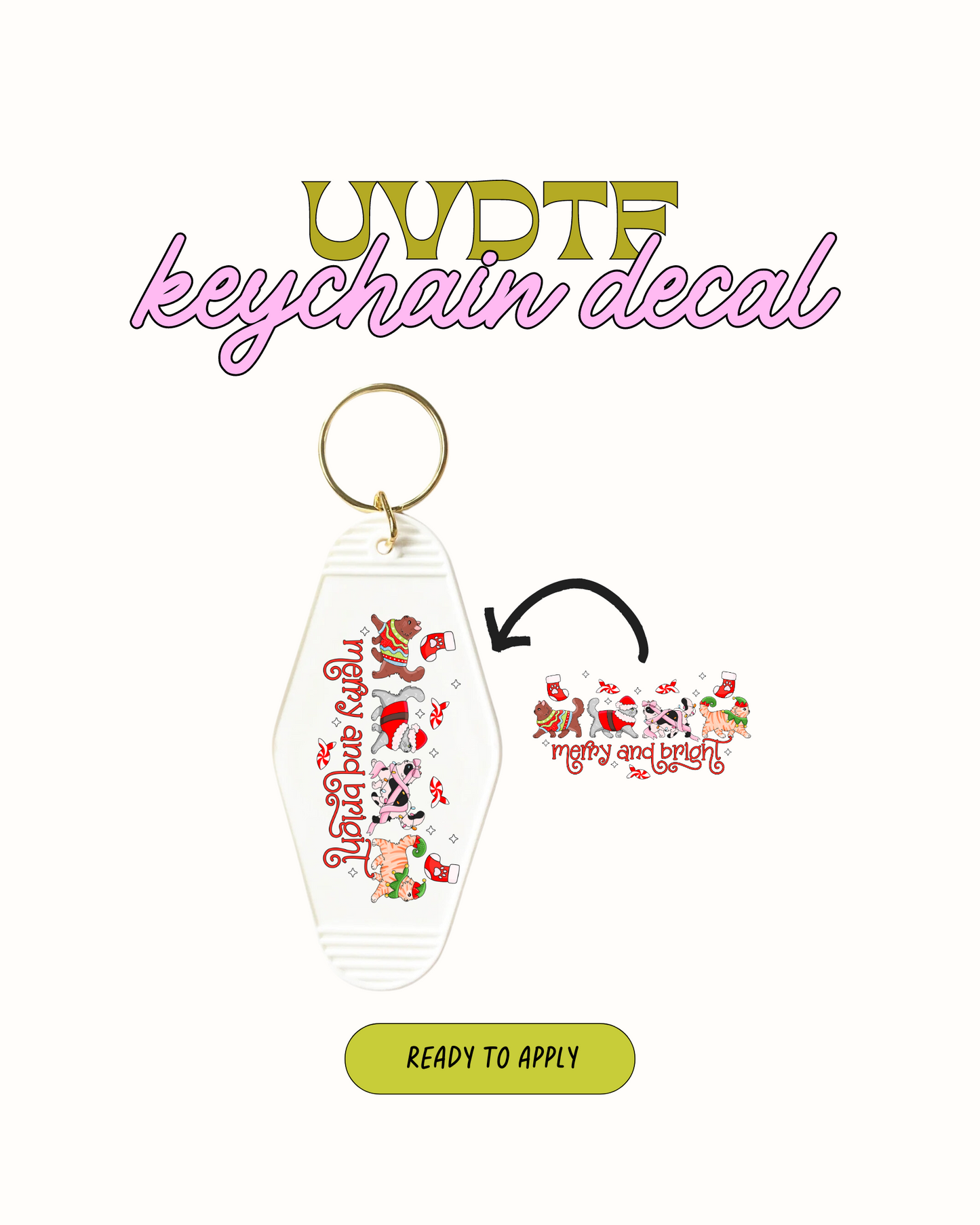 Merry and bright - Set of 5 UVDTF