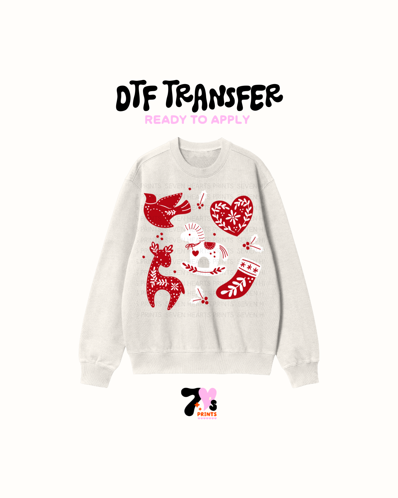 Embroidery Xmas - DTF Transfers